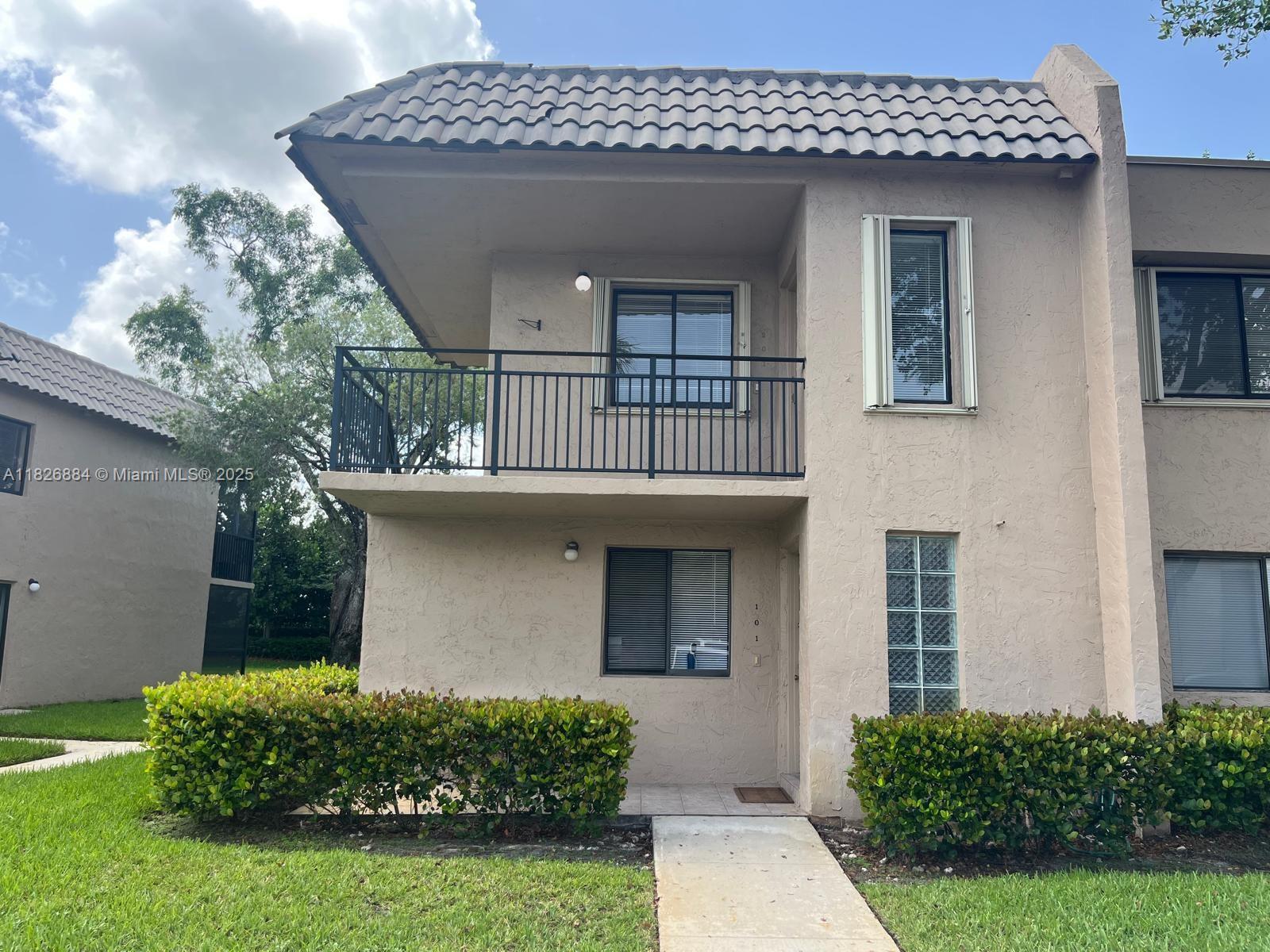 Attention Investors! Great CORNER UNIT , garden view,  Condo in Weston! Beautiful and spacious 2-bedroom, 2-bathroom condo located on the FIRST FLOOR in highly desirable Community. This corner unit features a large balcony with storage and offers incredible potential—just NEEDS TLC. Excellent location near A-rated schools, only 5 minutes from a shopping plaza, and walking distance to a scenic park.