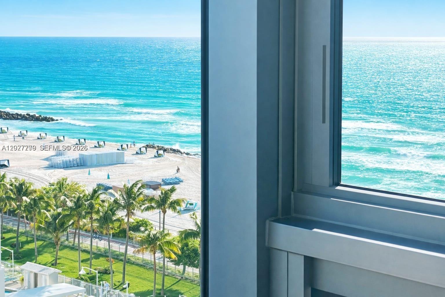Beautifully positioned in one of Miami Beach’s most desirable oceanfront locations, Unit 1407 at 2655 Collins Avenue offers stunning ocean and city views with natural light throughout the residence. This spacious unit features a functional layout, updated open kitchen, 2 bedrooms, 1.5 bathroom, walk-in closet, floor-to-ceiling windows, and a balcony perfect for enjoying the ocean breeze and spectacular sunrises over the Atlantic. Located directly on the beach, the building offers resort-style amenities including beach access, pool, fitness center, and 24-hour security. Perfectly situated along the scenic Miami Beach boardwalk, with easy access to South Beach, Bal Harbour, restaurants, and entertainment. HOA is $1045.00 a month and paid quarterly. A fantastic opportunity to own a piece of Miami Beach oceanfront living. Contact for more information or a tour