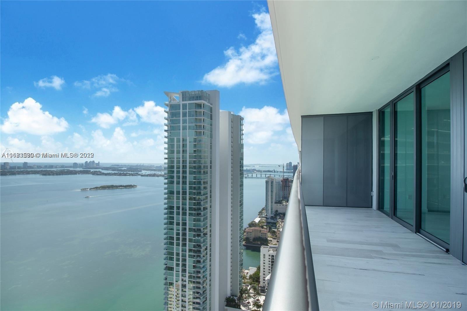 Brand new ready to move in, unique Biscayne Bay and Miami Beach Views from this 44th floor unit with built in closets and window treatments. Private elevator foyer, open kitchen with direct bay views, large balcony. Gran Paraiso residents enjoy a wide array of amenities, including swimming pools, tennis courts, children’s playground, spa, fitness center, teen’s game room, wine cellar, bowling lanes, theater, full-service concierge, and beach club. Available to show from 04/15/22