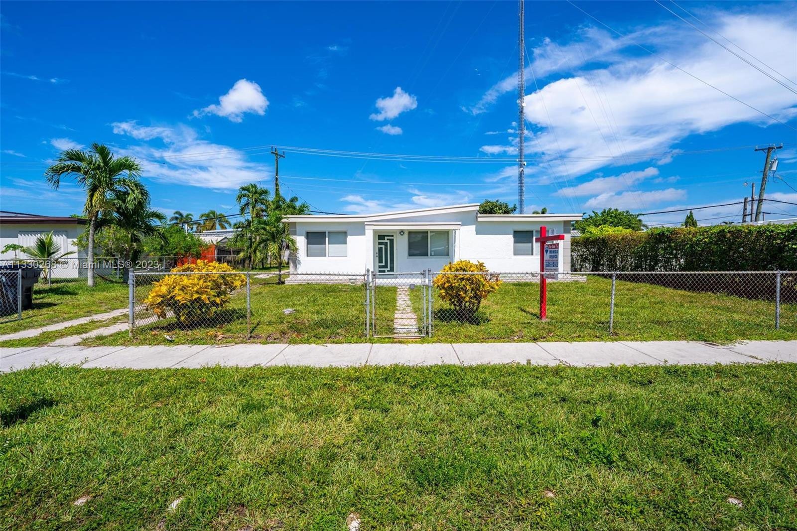 Single home totally renovated, Roof 2022, New A/C , High Impact doors and windows, fresh paint , new Kitchen, appliances & Bathroom. Laundry room in the back side of the house, Patio