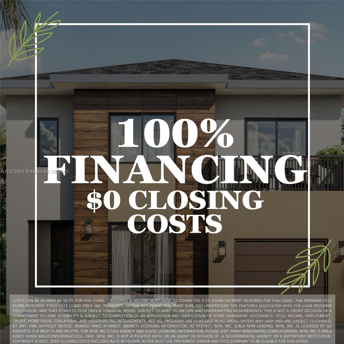100% financing and $O closing costs excluding discount points on the last few Aurora Homes. Ready to move in! $15,000 in Upgrades included! Hurry to buy now before all are sold! The Aurora Community is now completed and is selling the last homes. This Community offers 2-story 5 bedrooms homes with 100% concrete structures with impact windows, concrete foundations, high ceilings, premium concrete tile roof, 1-car garage. This offer won't last, take advantage to buy your new home with these amazing developer closed-out incentives only valid when using developer's preferred lender and preferred title company.Located in the gateway to the Florida Keys.
