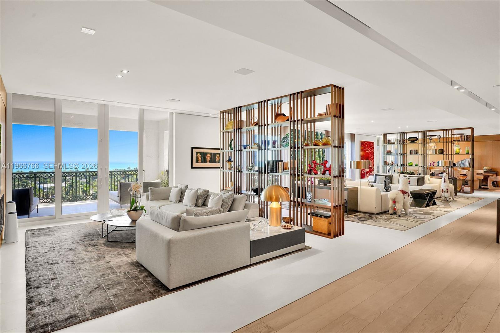 Rare Luxury Opportunity: $500K Plus Assessment ALREADY PAID IN FULL by Seller. 
This expansive waterfront residence in Porto Vita Aventura offers breathtaking views of the Intracoastal waterway, Golden Beach, and Atlantic Ocean. The layout includes two VIP suites, one junior suite, two guest bedrooms, 6.5 bathrooms, and separate service quarters. Living areas include an office, den, main salon, formal dining room, kitchen, and breakfast area.

A private elevator opens to a secure foyer clad in Terra Bianca quartzite with a glass atrium feature. A book-matched Terra Bianca quartzite feature wall with antique brass inlays highlights the central core of the 6-bedroom home. 

Located in one of Aventura’s premier high-security buildings with 24-hour concierge, valet, and resort-style amenities, this residence offers privacy, luxury, and convenience in one of the area’s most desirable waterfront locations. The residence is a jewel of Aventura, completely remodeled with the highest quality materials, imported marbles, and designer furniture and lighting, including Flos and Oluce.