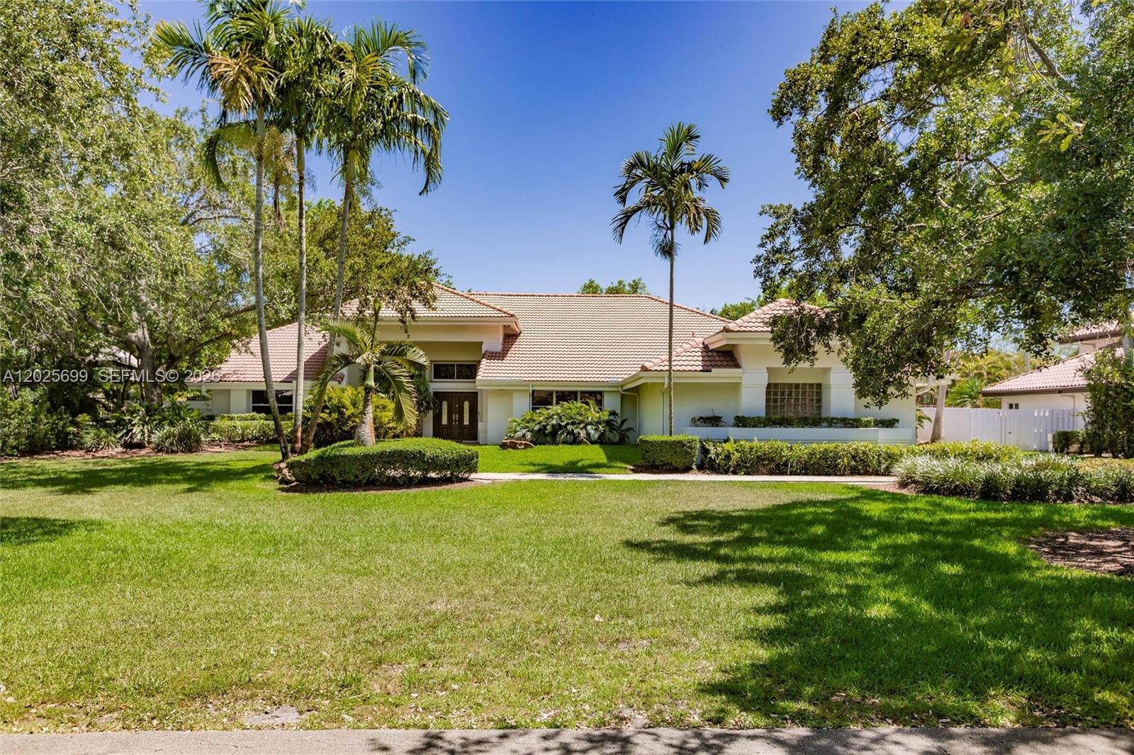 This spacious single story estate is set along a mature oak lined cul-de-sac in the desirable Killian Place community of East Kendall. Positioned on a beautifully landscaped 0.51-acre lot, it offers privacy, scale, and effortless South Florida living; a rare offering in one of East Kendall’s most established neighborhoods.

With 5 bedrooms, 3.5 baths, an office with built-ins, and 4,137 sq. ft. of living area, the home features a bright split floor plan with volume ceilings, generous formal and casual living spaces, and serene views of the pool, patio, and lush grounds. Designed for comfortable single level living, the spacious kitchen with center island, breakfast area, and pantry flows seamlessly into the family room.

The grand primary suite offers a private retreat with a beautifully redone 2025 spa-inspired bath. Additional highlights include porcelain tile in the main living areas, laminate flooring in all bedrooms, walk-in closets, laundry with sink, 3-car garage, roof replaced in 2016, and sprinkler pump and well replaced in 2025.

Enjoy a private resort-style pool and patio, mature landscaping, and an expansive yard. Ideally located near Baptist Hospital, Ron Ehmann Park, highly rated schools, and major expressways.