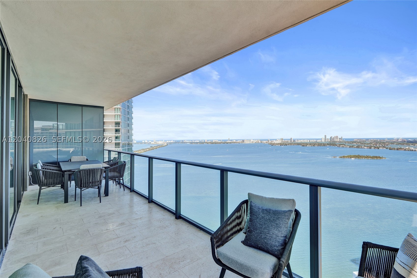 Elevate your lifestyle in this stunning waterfront residence featuring 4 bedrooms, 4.5 bathrooms, and 2,141 square feet of thoughtfully designed living space. Enjoy the privacy of direct elevator access, elegant marble flooring throughout, and breathtaking unobstructed bay views from every angle. Residents have access to an exceptional collection of resort-style amenities, including a private movie theater, wine cellar, cigar lounge, children's playroom, tennis courts, and beautifully designed social spaces. Outdoor amenities include a waterfront park, marina access, and grilling areas perfect for entertaining. Located in one of Miami's premier luxury buildings, the residence also offers the convenience of custom closets, window treatments, and access to the renowned Amara restaurant by award-winning Chef Michael Schwartz.