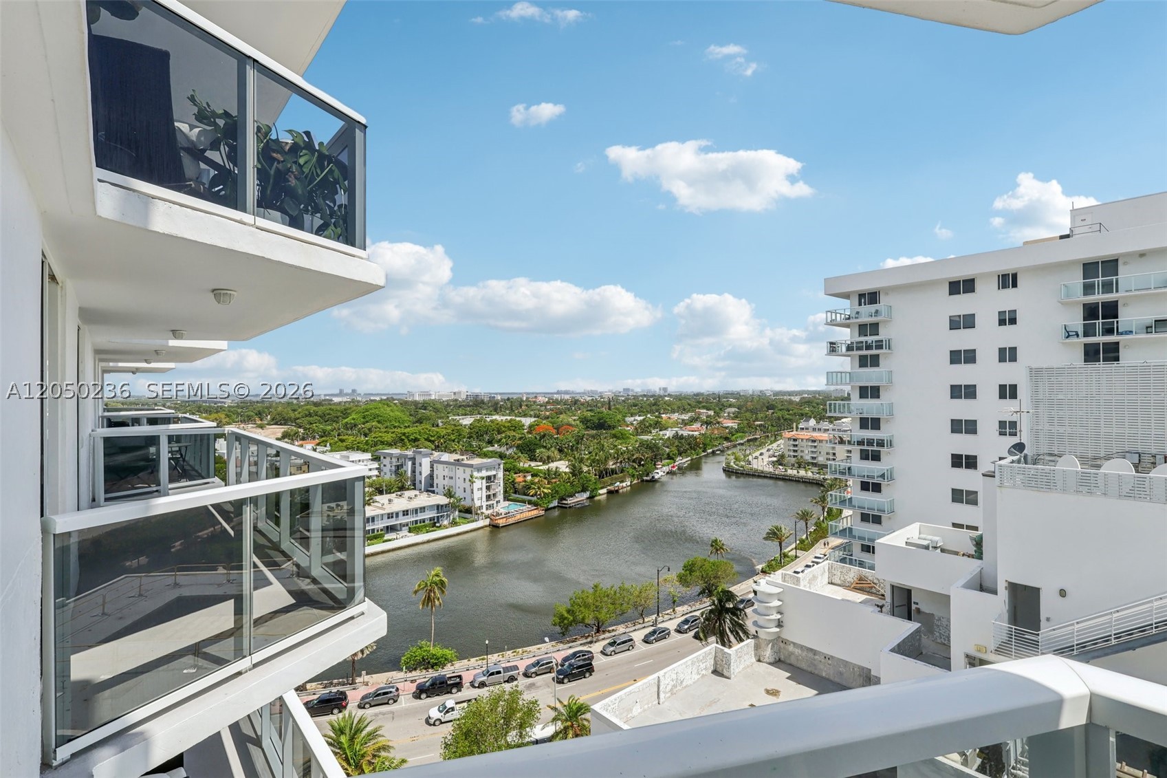 1-bedroom, 1.5-bathroom residence on the 16th floor of The Riviera, 2401 Collins Avenue, Miami Beach, with partial ocean and Intracoastal views from a private balcony.
The open living area is filled with natural light and extends onto the balcony, where views stretch across the Intracoastal Waterway to the ocean beyond. The bedroom also captures partial ocean views, with sunrise over the water each morning.
Remaining special assessments to be paid in full by the seller at closing. Recent building upgrades include impact windows, renovated elevators, an updated pool deck, and an ongoing lobby renovation. Building's rental policy allows 90-day minimum leases, making this unit well-suited as a second home or income property. 3D tour available.