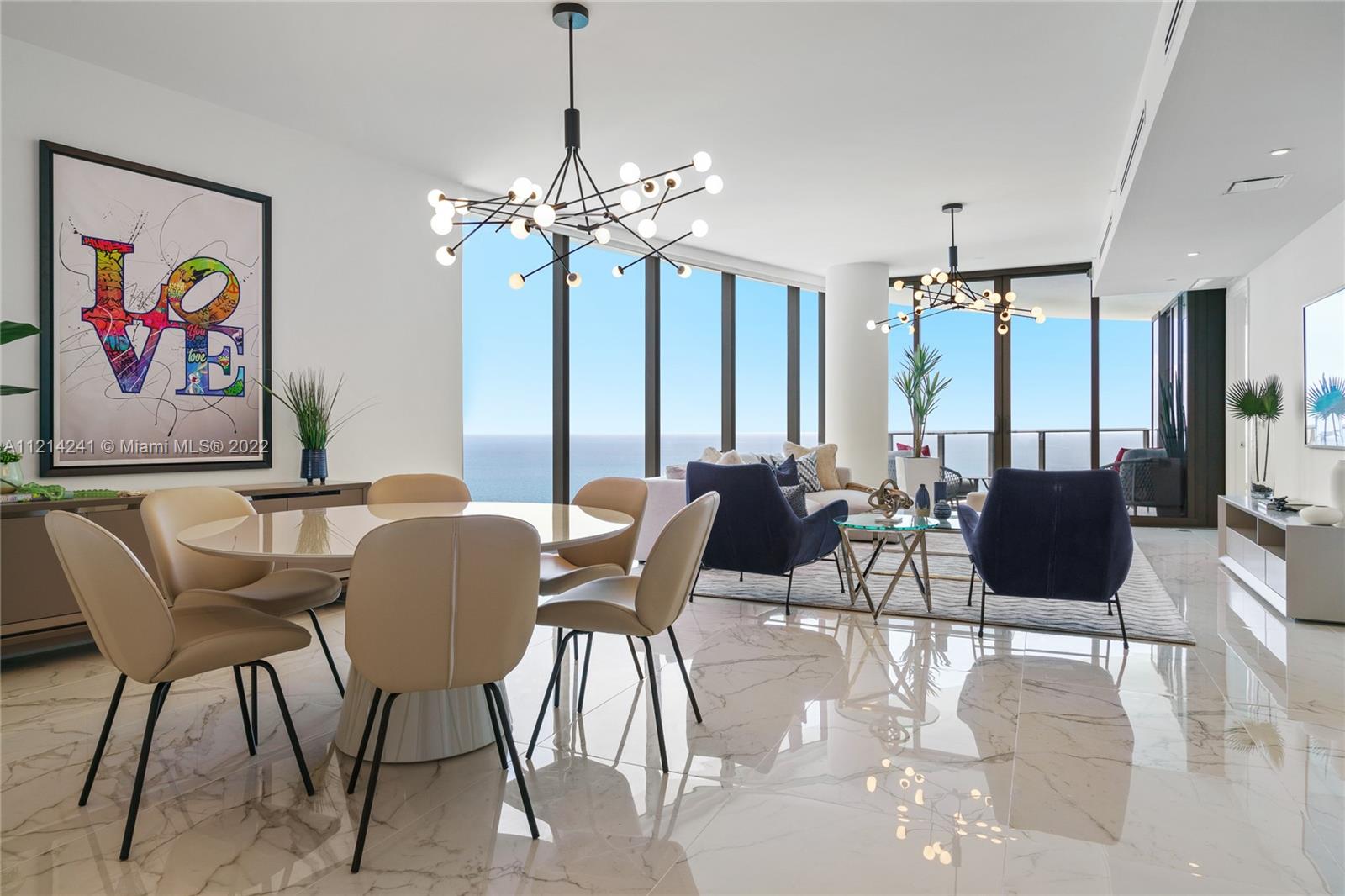 Be the first to enjoy this never before lived-in fully furnished unit with direct ocean views. This 3 bedroom 4.5 bathroom north corner unit includes a spacious flow-through plan boasting ocean and Intracoastal views from two balconies. The Ritz Carlton Residences includes a full range of amenities including state of the art gym, beach service, a beach pool & a sunset pool, a pilates room, a spa, a beauty center, a kid's room, and a Restaurant. Enjoy all this and much more!!
