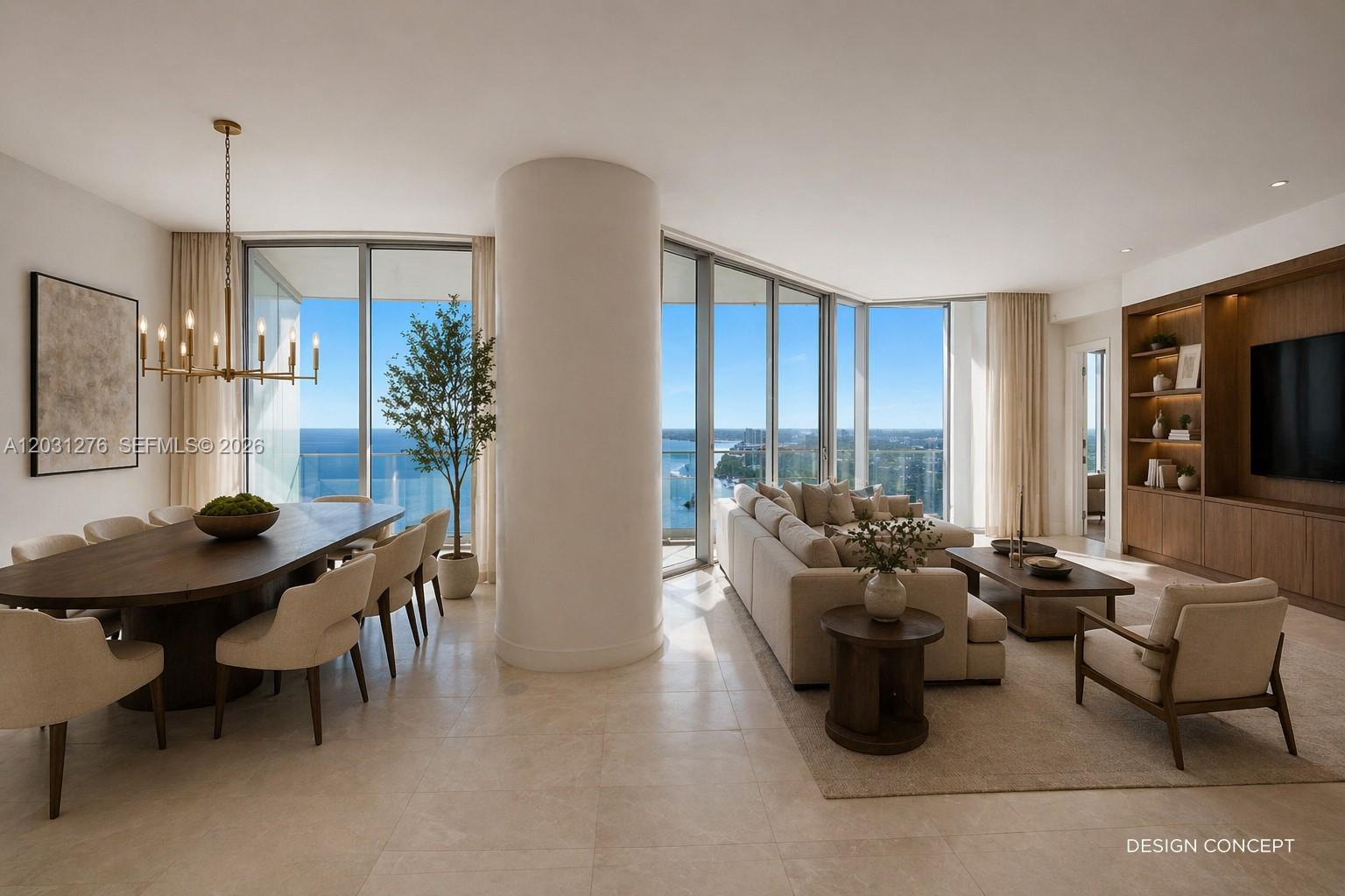 BRAND-NEW RESIDENCE WITH UNOBSTRUCTED BAY & CITY VIEWS AT UNA RESIDENCES IN BRICKELL BY OKO GROUP! Never-lived-in 3 Bedroom, 3.5 Bathroom Luxury Condo featuring over 2,200 SF of Living Space. Private foyer entry into an Open Living Area with 11-ft floor-to-ceiling windows for seamless indoor-outdoor living. The flow-through layout is both Refined & Functional, featuring a chef-designed Italkraft kitchen with Gaggenau Appliances, electric induction cooktops & Premium Finishes. The Primary Suite offers large walking closets + a Primary Bathroom wrapped in marble. 1 Parking Space + Valet. UNA Residences delivers a world-class lifestyle with resort-style amenities, including Bayfront Pools, a Spa & a Fitness Center.