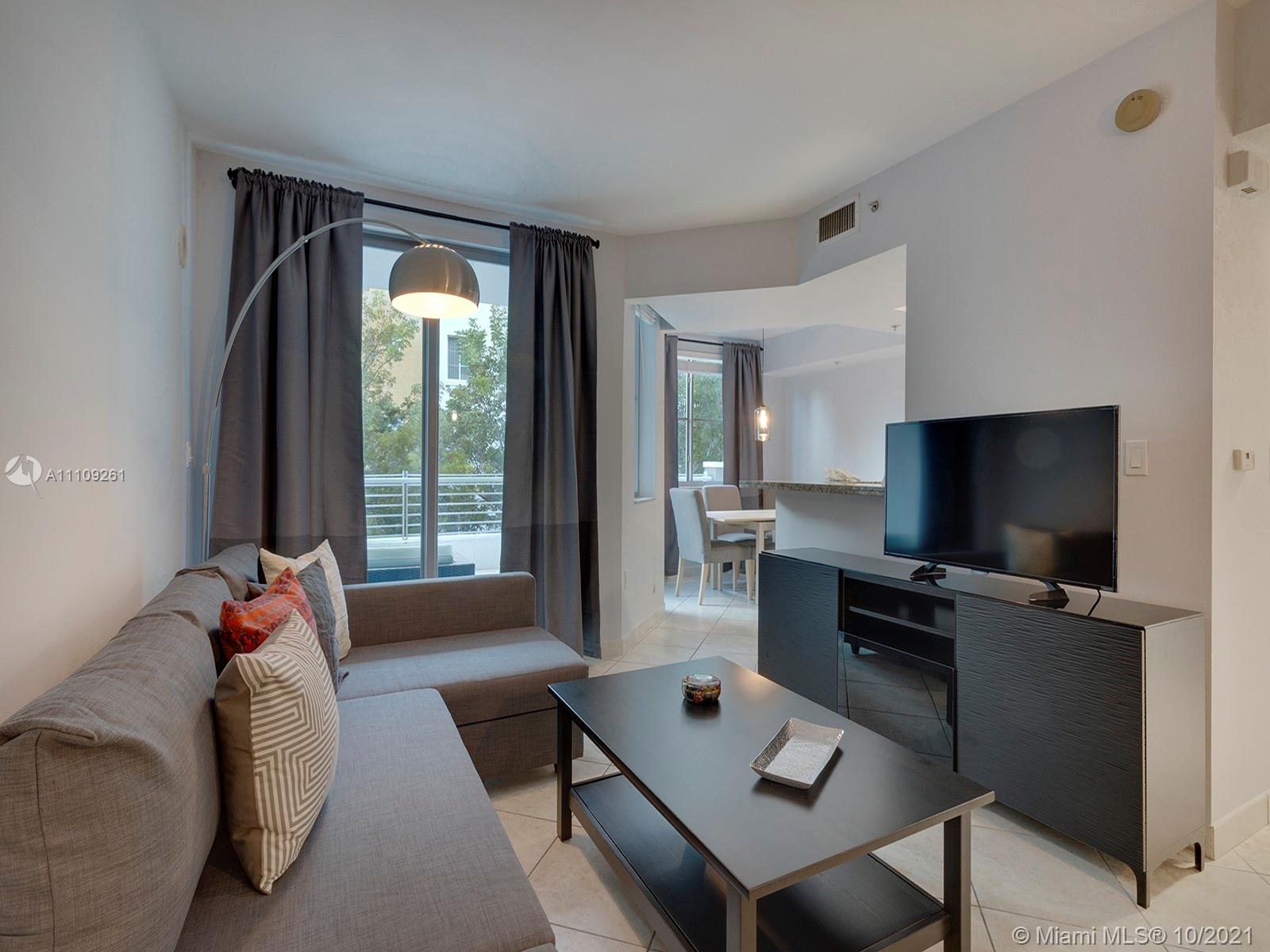 Annual furnished rental available at the Cosmopolitan South Beach. This 1 bedroom, 1.5 bathroom apartment has stainless steel appliances, large master closet and an extended balcony. The apartment is well furnished and has new lighting fixtures and TV. Building amenities include gym, pool, party room and valet. The Cosmopolitan is located South of Fifth Street and close to the beach, South Pointe Park and amazing restaurants.