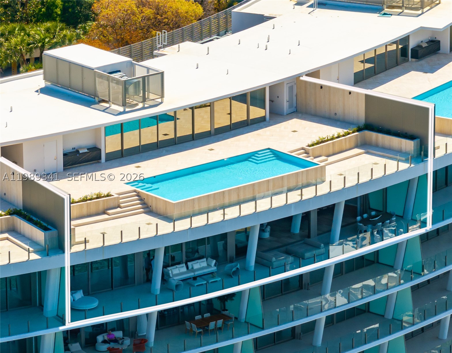 Luxurious, 2-level Penthouse with a huge rooftop and 40-ft infinity pool on private Grove Isle. Finished to perfection and offered turnkey with sophisticated Artefacto furniture, this opulent residence features beautifully appointed 7,000-SF interior plus 5,600-SF of exterior spaces. Immense living areas with 11-ft ceilings seamlessly connect with a 13-ft deep terrace capturing water and Miami skyline views. Sleek Molteni kitchen opens to formal dining area, while elegant spiral stairs take you to a second level, entertainment-scale indoors and rooftop. Exquisite primary suite with lavish marble bath and 2 closets, dedicated elevator, Crestron control, Lutron lighting, Barausse doors. VITA at Grove Isle is a waterfront sanctuary developed Ugo Colombo, located moments to Coconut Grove.