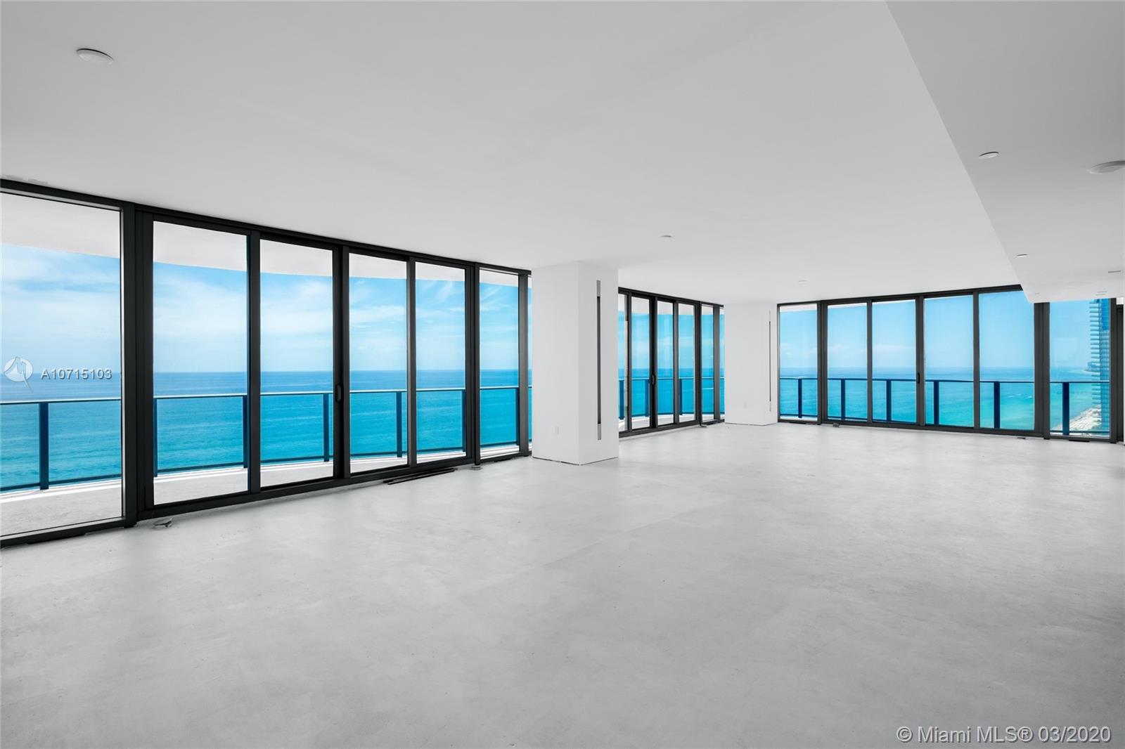 Now Priced $3M below Sellers Purchase Price, This Will be the Lowest Sale Ever at Regalia above the 31st Floor! Residence 38 boasts 5515 SF of Living Space coupled w/ a 2100 SF 360 degree wrap around terrace showcasing completely unobstructed direct ocean, intracoastal & city skyline views. Only Residences above the 34th floor clear the bldg next door offering the bldgs most sought after views. This brand new, never before lived in Residence features top of the line Designer Kitchen & Baths as well as a Crestron Home Automation system, Kreon Lighting & Outdoor BBQ. A rare opportunity to design & create exactly what YOU want, not somebody else's finishes. Regalia offers an unrivaled lifestyle w/ full beach/pool services, priv. wine vault, business center, gym/spa, concierge, valet & more.