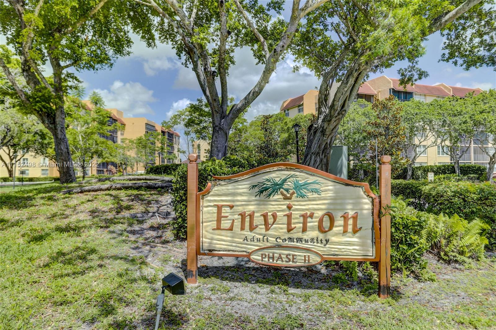 BEAUTIFUL 2/2 CONDO - COMPLETED RENOVATED - ENCLOSED PATIO WITH VIEW OF POOL - STACKED BEDROOM PLAN - MASTER WITH LARGE WALK-IN CLOSET - GALLEY KITCHEN - TILES THROUGHOUT - PARTIALLY FURNISHED - NEWER A/C AND WATER HEATER - LAUNDRY FACILITY ON SAME FLOOR - ASSIGNED PARKING & STORAGE SPACE - IN SECURED BUILDING AND 24/7 GUARD GATED COMMUNITY - ENJOY LOTS OF AMMENITIES IN ENVIRON CULTURAL CENTER - ASSOCIATION SAYS 55+ - $48k VERIFIABLE INCOME - 700 MINIMUM CREDIT SCORE -NO PETS - NEAR SHOPPING -SHOWING NOT ALLOWED UNTIL APRIL 1st - NO EXCEPTION!