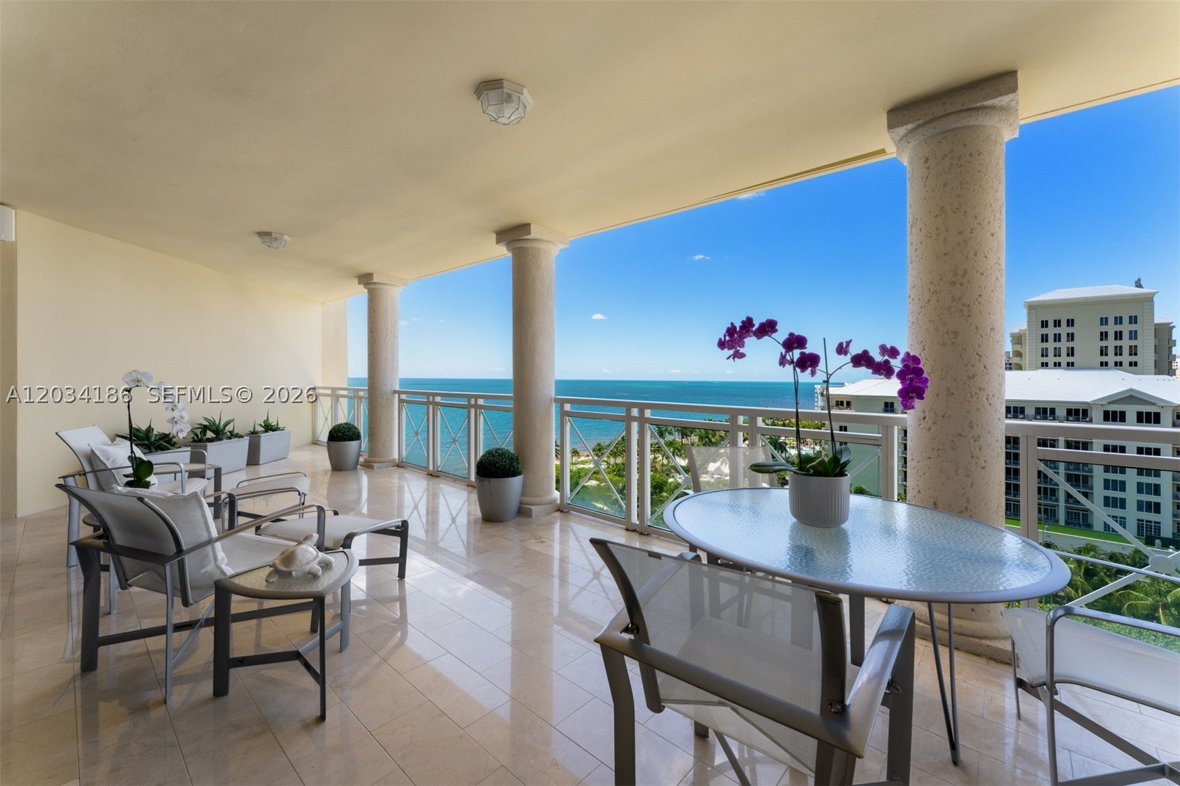 A truly exceptional opportunity at Grand Bay Tower. This extraordinary residence showcases one of the building’s most unique and highly sought-after floor plans (03 line), a rare offering that combines elegance, comfort, and breathtaking views in perfect harmony. Perched on the 11th floor, the residence enjoys spectacular panoramic vistas of the Atlantic Ocean, Biscayne Bay, and the Miami skyline. Two expansive terraces invite you to experience both sunrise and sunset, while enjoying refreshing ocean breezes and seamless indoor-outdoor living. Impeccably maintained and flooded with natural light, this sophisticated home offers 3 spacious en-suite bedrooms, a powder room, and a spectacular den that serves as a private retreat and truly elevates the living experience. Thoughtfully designed throughout, the residence exudes warmth, character, and a sense of comfort rarely found in condominium living.
Located just steps from the beach and within walking distance of restaurants, cafés, and shops, this exceptional residence offers the perfect blend of luxury, sophistication, and convenience. More than just an apartment, it is a place with soul…a true home in one of Key Biscayne’s most desirable addresses.