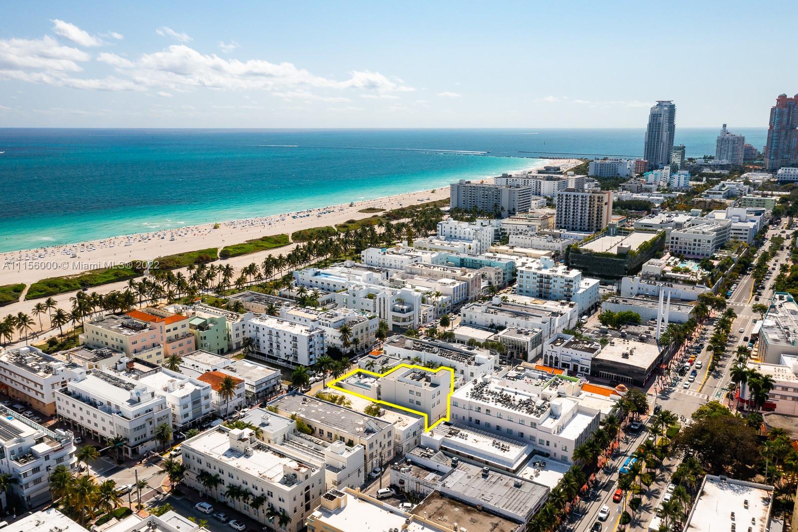 Famed Collins Avenue mixed use building in the heart of Miami Beach’s entertainment district. First 2 floors may be for retail, office or other commercial opportunities with approximately 5,000SF each. Plus sexy 3BD/3.5BA loft PH with rooftop terrace & pool. Private 2-car garage. Steps to the beach and all that South Beach has to offer