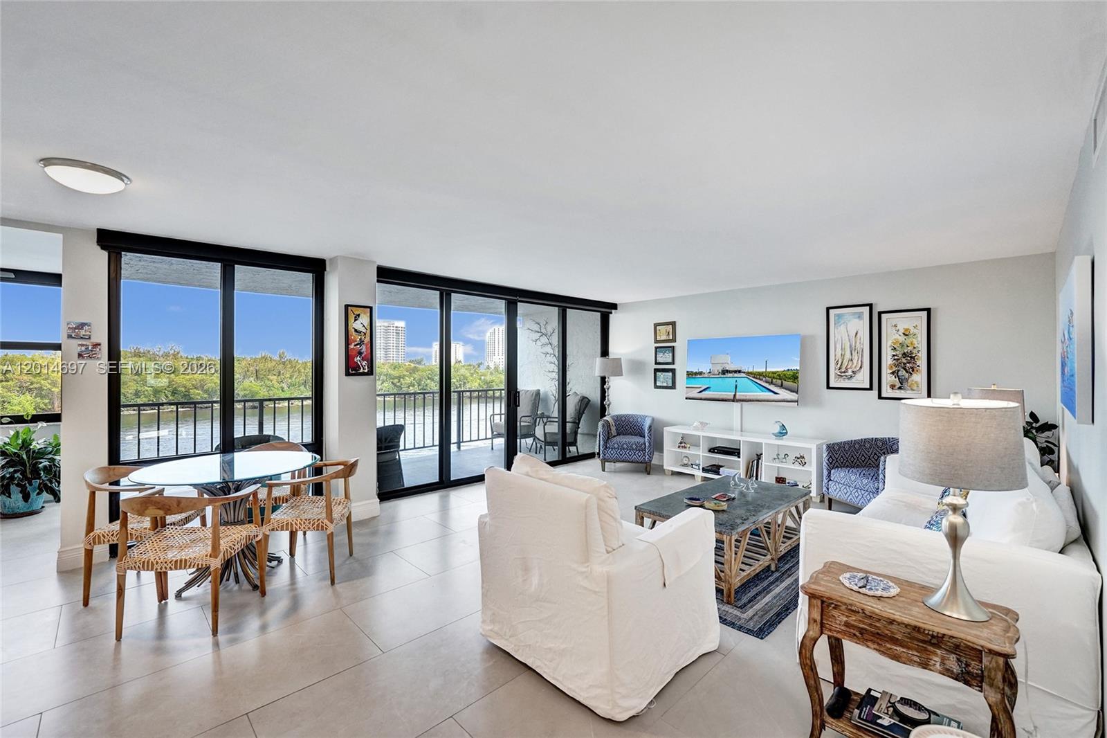 Experience elevated coastal living at the prestigious Corinthian Condo in this beautifully maintained 2-br/2-ba residence offering 1,500 sq.ft. of bright and inviting living space. Perfectly positioned to capture unique direct Intracoastal views, this exceptional unit showcases Fort Lauderdale’s vibrant boating lifestyle from the spacious balcony, living room, and kitchen. A semi-private elevator lobby welcomes you into the residence with an elegant sense of arrival. Upgraded porcelain tile flooring, complemented by impact windows and doors that enhance both comfort and peace of mind. The contemporary kitchen features sleek cabinetry and SS appliances, blending style and functionality. The generously sized primary suite offers an ample walk-in closet and a comfortable en-suite bathroom, while the 2nd bedroom is also spacious and well-appointed. Its resort-style amenities, include a rooftop pool, clubhouse, lounge area, fitness center, and saunas. The building has successfully completed its 50-year recertification, with no special assessments and a strong reserve fund, offering confidence and value for homeowners. Ideally located just moments from FLL Beach, this residence provides convenient access to premier dining, shopping, and entertainment. Vibrant Las Olas Boulevard and Downtown FLL are less than 3 miles away. Enjoy a privileged waterfront lifestyle with quick access to everything Fort Lauderdale has to offer from this exceptional Intracoastal residence.