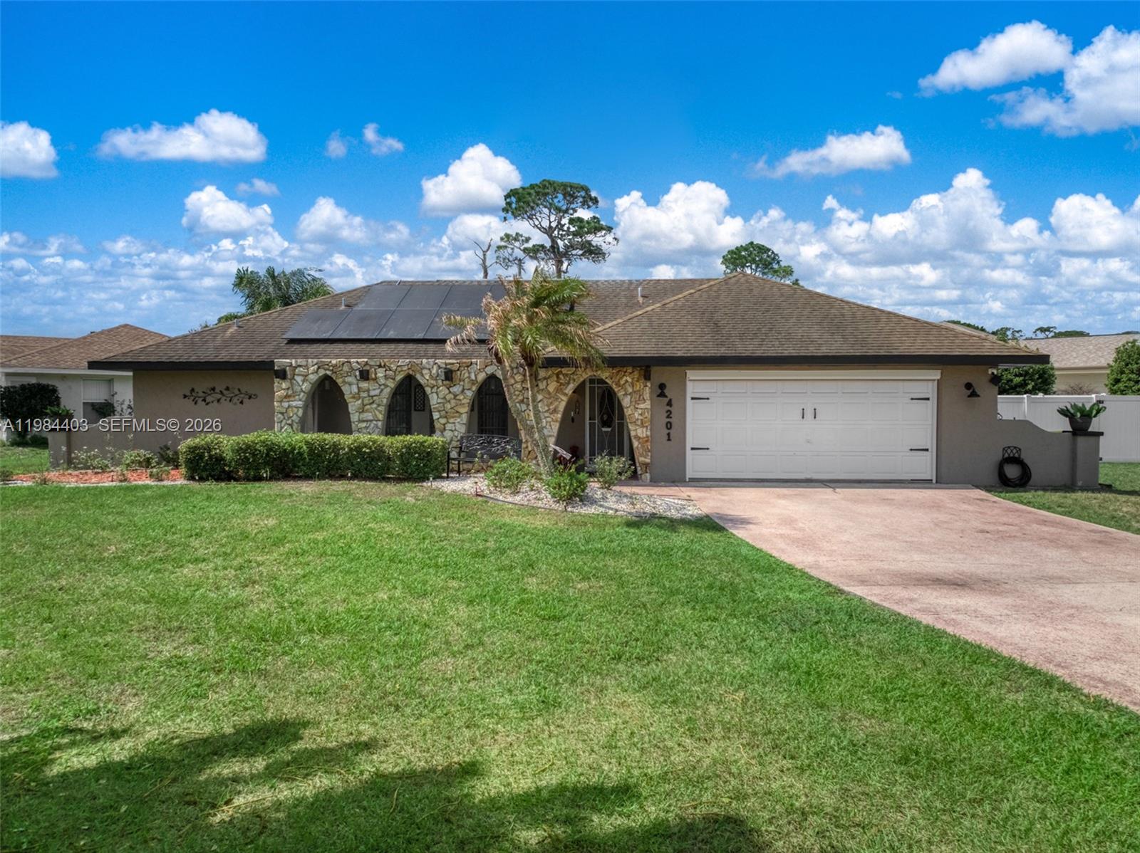 Welcome to this well-maintained 2-bedroom, 2-bath home in the desirable Lake Haven Estates community in Sebring! Offering a spacious and functional floor plan, this home is perfect for comfortable everyday living or seasonal enjoyment. The bright and inviting living room is filled with natural light and flows seamlessly into the dining area, creating an ideal space for entertaining. The generously sized primary bedroom features a private en-suite bath, while the second bedroom offers plenty of space for guests, a home office, or hobbies. A full additional bath adds convenience for family and visitors alike. Enjoy the added benefit of an attached garage with a dedicated laundry area for everyday ease. Step into the spacious sunroom, perfect for relaxing morning coffee or evening unwinding, which leads out to a fully fenced backyard. The outdoor space includes an above-ground pool for cooling off on warm Florida days and a shed for extra storage. This home combines comfort, functionality, and outdoor enjoyment in a great Sebring location, don’t miss your opportunity to
make it yours! Solar panels are transferable.