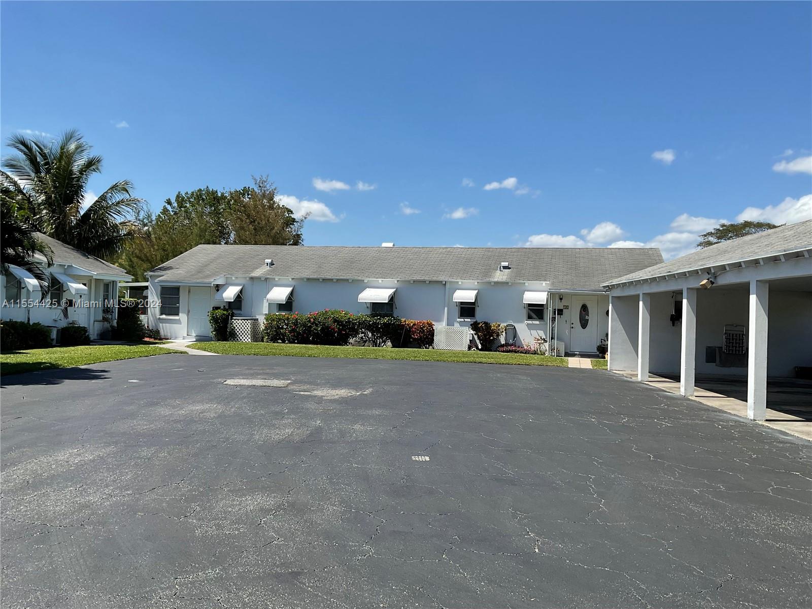 This lovely 1/1 villa with a carport is located in the 55+ community of Meridian Park.  You will love the renovated kitchen & bath, large living/dining area overlooking the serene screened patio, and spacious bedroom with oversized walk-in closet & washer/dryer.  You can enjoy the community clubhouse, pool & shuffleboard courts.  It is conveniently located to walk/bike/ride to shopping, restaurants, and the Palm Beach Gardens Hospital.  The condo association does not allow pets but does provide water/sewer, basic cable, and maintenance of the beautifully landscaped property.  Hurry!!! This beauty will not last long at this reasonable rent!