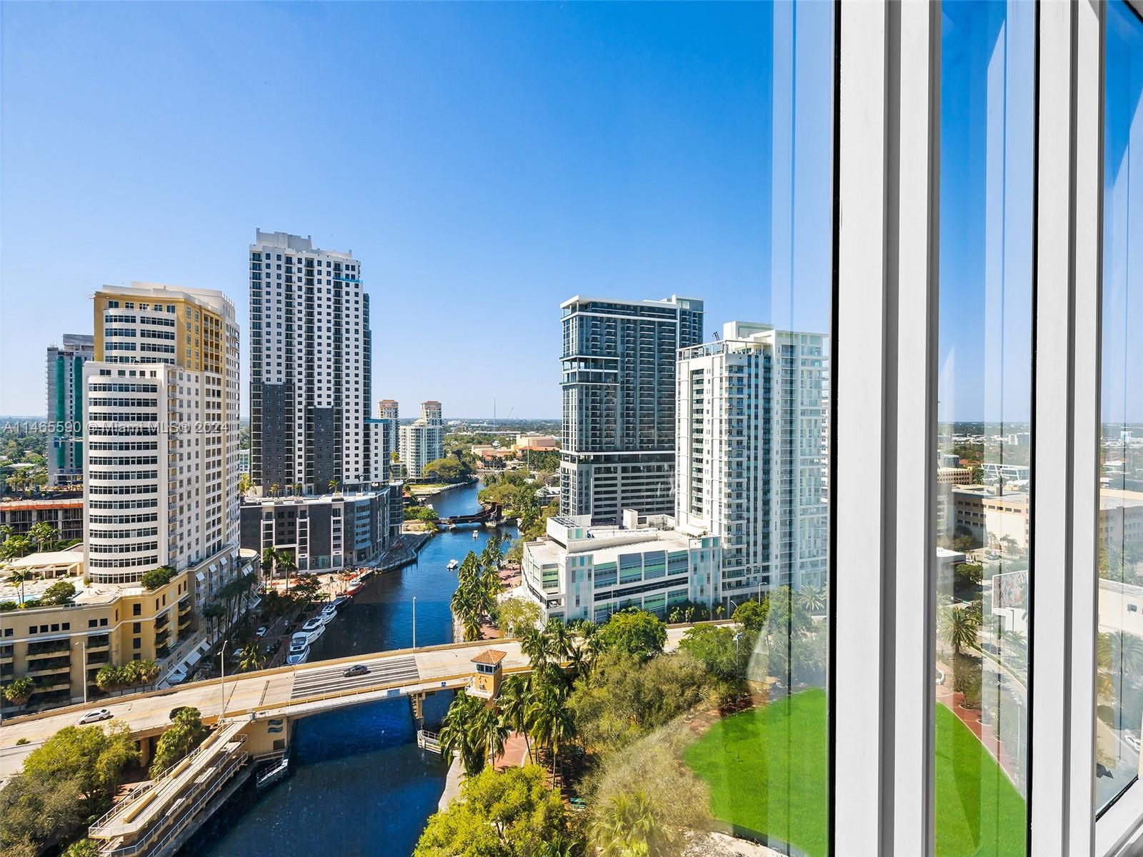 Gorgeous riverfront unfurnished 2/2 Soho floor plan in Las Olas River House, Ft Lauderdale's landmark tower. This direct riverfront unit has amazing views of the dynamic New River, celebrated Riverwalk & city skyline. Provides daily boat parades, walkable urban life: new Hyatt Hotel, Eddie Vee's, Moxie's & Publix Grocery just steps away. Semi private foyer, open kitchen concept, split bedroom layout & floor to ceiling radius glass makes this the perfect rental. Top tier luxury building in the heart of downtown & famous Las Olas Blvd. 4M Steven G grand lobby renovation now complete with huge Koi Pond & water feature, world class fitness center & sun-drenched pool deck. Lease includes all utilities except FPL. 4-month move in costs. Premium restaurants & shops within blocks. Won't last. Wow!