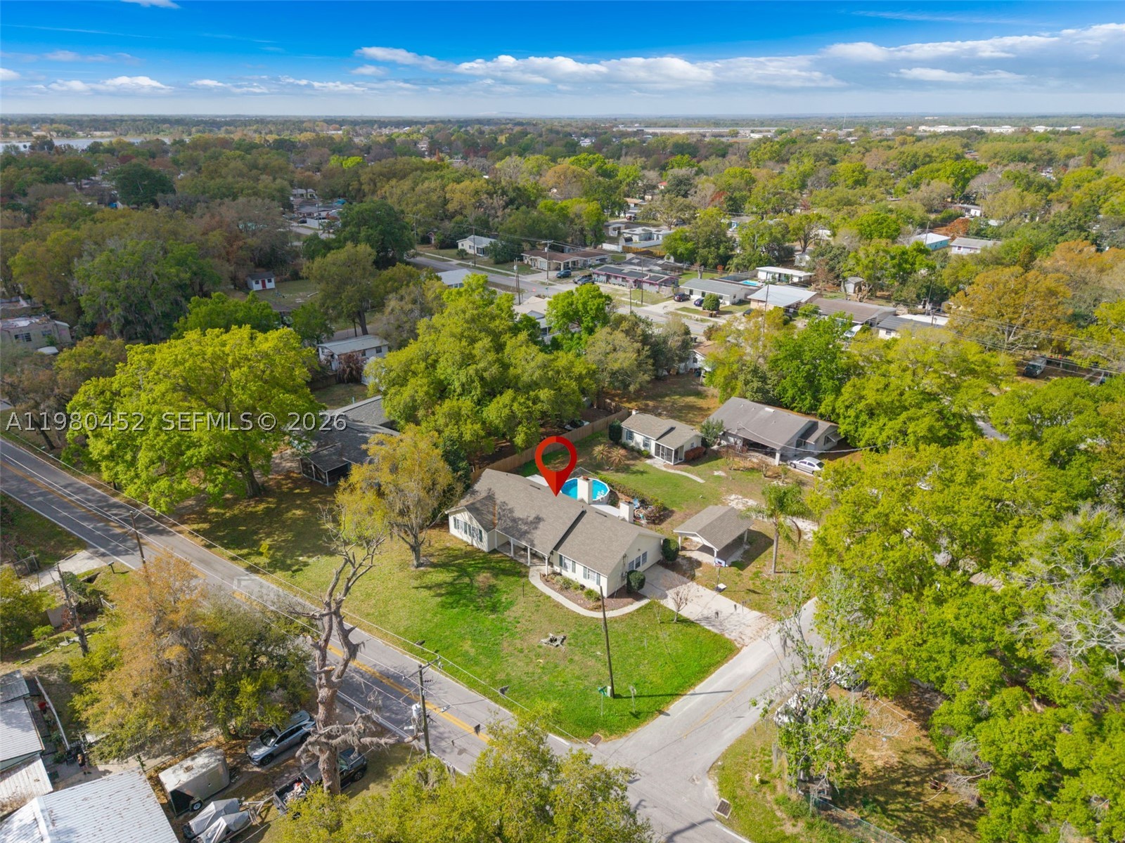 MAIN HOME + SEPARATE LEGAL GUEST HOUSE + NO HOA — This is the one. 3 bed / 3 bath main home (2,083 sf) with a fully legal, separate 1 bed / 1 bath guest house (352 sf) on a 0.34-acre double corner lot. Use the guest house for family, a long-term tenant, or short-term rental income — Polk County ADUs are renting $1,400–$2,200/month. Every major system updated: ROOF 2024 | AC 2021 | WATER HEATER 2022 | APPLIANCES 2024. Renovated bathrooms, new laminate flooring, freshly painted interior. Above-ground pool. No HOA. Minutes from downtown Winter Haven and the Chain of Lakes. Schedule your showing today.