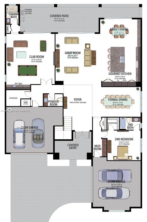 Brand New Construction, beautiful water front home with 5 bedrooms and 6.5 baths, and 4 car garage in one of the most desirable locations. Resort life style at its best. $500,000 in upgrades! Game Room, Loft and more than 5,800 sqft under air.
Summer kitchen, chef's kitchen with Wolf and Subzero appliances, plenty of outdoor space, ready for you.