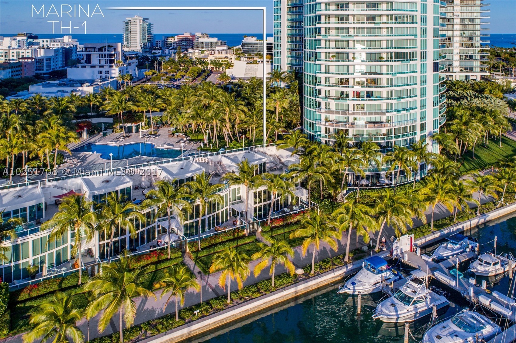 Exclusive waterfront TH at the Murano at Portofino. This unique, tri-level, and light filled space located in coveted South of Fifth offers access to pristine parks and beaches, premier restaurants, and unrivaled boat convenience. Rich wood floors, 150 bottle wine wall, tremendous ceiling heights, 2 private outdoor terraces, private 2 car garage, and access to all the services and amenities of a condo are just some of the features that make TH-M1 one of the most attractive properties on the market.
