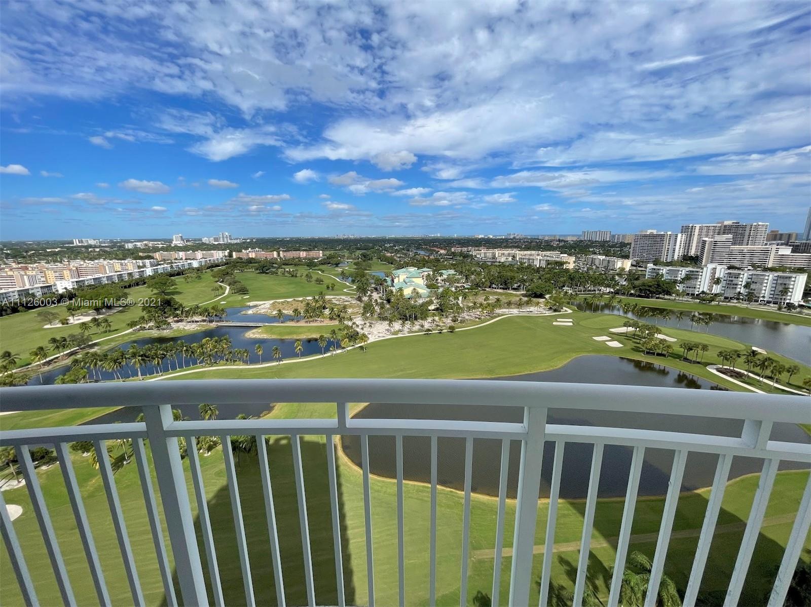 LARGEST UNIT IN THE LUXURY BUILDING WITH BEAUTIFUL DIPLOMAT COUNTRY CLUB GOLF & LAKE VIEW. 3 FULL BEDROOMS & 2 FULL BATHS CORNER UNIT W/ 2 BIG WRAPAROUND BALCONIES. SE EXPOSURE. ENJOY THE OCEAN BREEZE, NO OBSTRUCTION. LARGE LAUNDRY ROOM W/ FULL SIZE WASHER & DRYER, NEW STOVE AND MICROWAVE, 2 WALK-IN CLOSETS IN MASTER BEDROOM. COVERED PARKING. 24HRS GATED COMMUNITY. BEAUTIFUL POOL. STATE OF THE ART GYM, BUSINESS CENTER, THEATRE, TENNIS CT. RENT INCLUDES WATER, INTERNET & CABLE TV. 
STORES, RESTAURANTS, PHARMACIES AND BANKS ALL WITHIN WALKING DISTANCE.