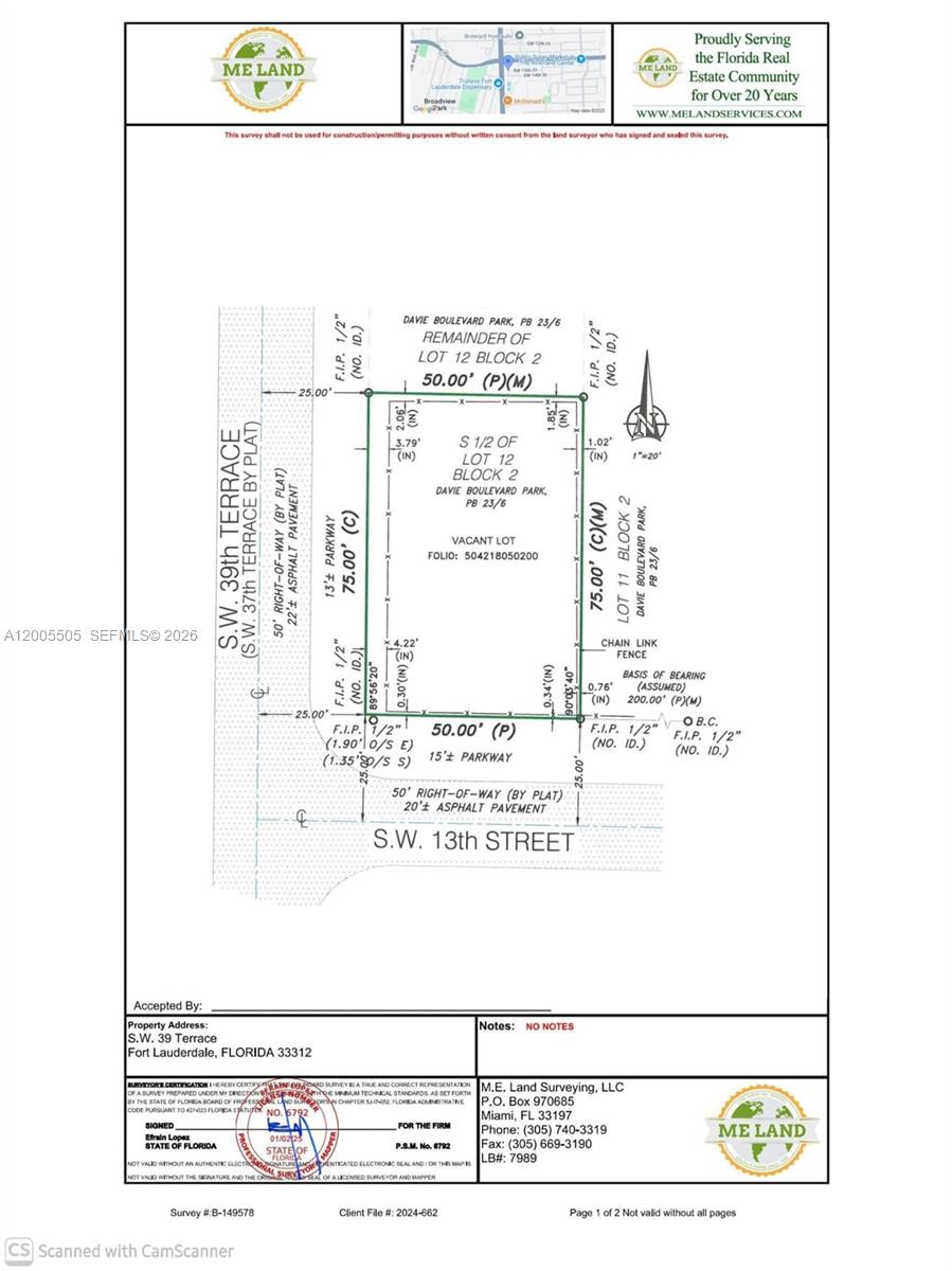 DAVIE BOULEVARD PARK - Land