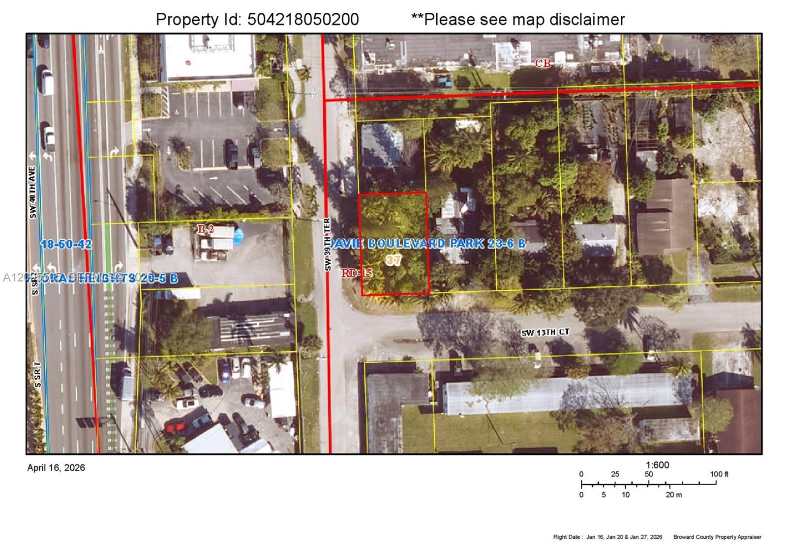 Residential corner lot of 3,750 sq. ft. for sale. Located just one block from major avenues in Fort Lauderdale: Davie Boulevard (FL 736) and South State Rd 7 (US 441). It is fully fenced and features fruit trees and palm trees. Ready to build. The owner is willing to finance up to $50,000 over 18 months at 8%. Go directly.