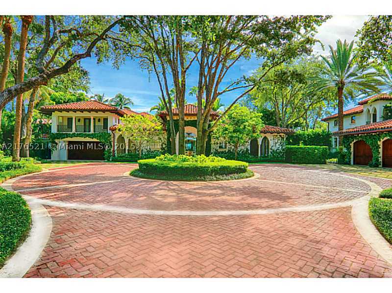 Experience the grandeur & elegance of this truly romantic Mediterranean estate located on prestigious Pine Tree Dr Circle. Home features 175' of direct waterfront overlooking scenic Indian Creek ideally situated on rare offered 1.1 acre lot. This meticulo usly remodeled & expanded 1937 estate features 2015 state-of-the-art technological integration & boasts 9BR/11+2BA, a 22,000 gallon pool, spa, koi pond, sculptured gardens,gym, wine cellar, library, safe room, 2 BD guest house, 2 guest apts, private dock.