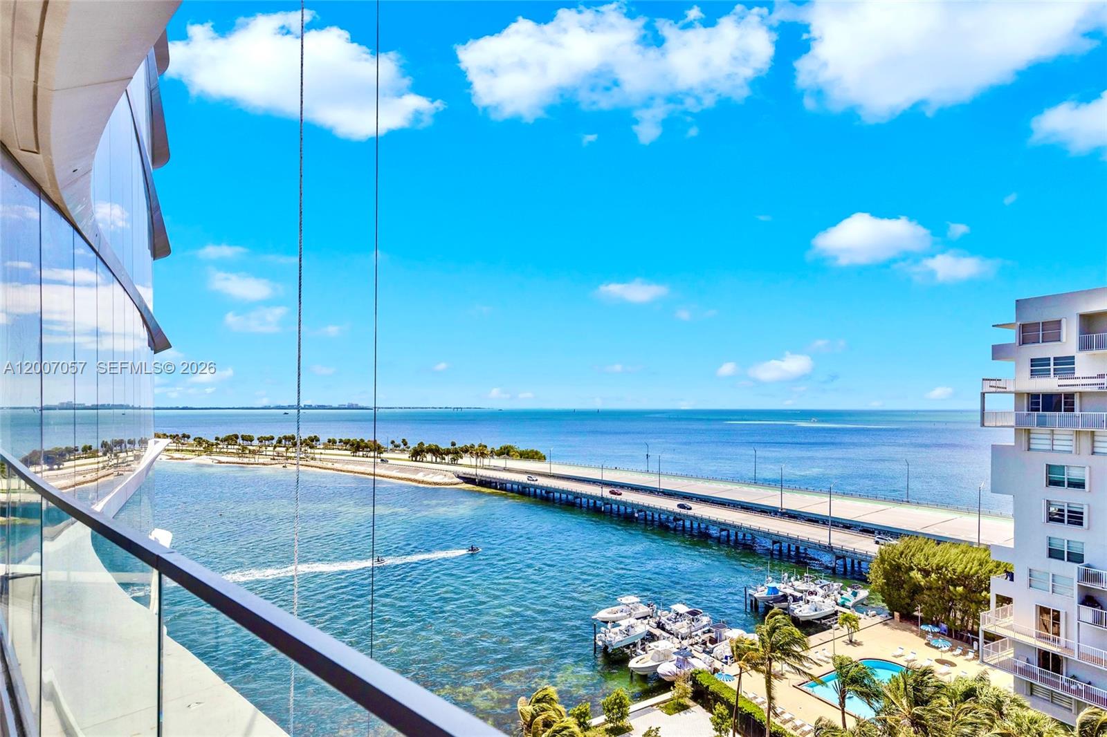 Your Luxury Waterfront-Resort Lifestyle Living at UNA Residence. Among the first available high-floor 2-bedroom residences with unobstructed water views, this unit stands out for its superior elevation, enhanced natural light, and expansive sightlines. Floor-to-ceiling glass and a spacious terrace create a seamless indoor-outdoor living experience. Designed for a global buyer seeking both prestige and lifestyle, UNA offers a boutique waterfront experience with private marina access, resort-style pools, spa, fitness center, and curated social spaces, valet parking, all set along Biscayne Bay in the heart of Brickell. Within one of Brickell’s most architecturally distinctive Bayfront Towers. Sunrises over the water, endless horizon lines, and a sense of privacy only elevation can provide. Private elevator opens to your own Foyer leading to open space layout with features upgraded wood floors, gourmet kitchen is equipped with premium Gaggenau appliances seamlessly blending performance and cutting-edge design with sub-zero refrigerator, overlooking spacious terrace that invites you to enjoy Miami’s year-round resort living. The difference is immediate and undeniable: higher floor, deeper views, greater privacy, and a more refined sense of space.  “OWN THE VIEW OTHERS COME TO MIAMI TO EXPERIENCE”