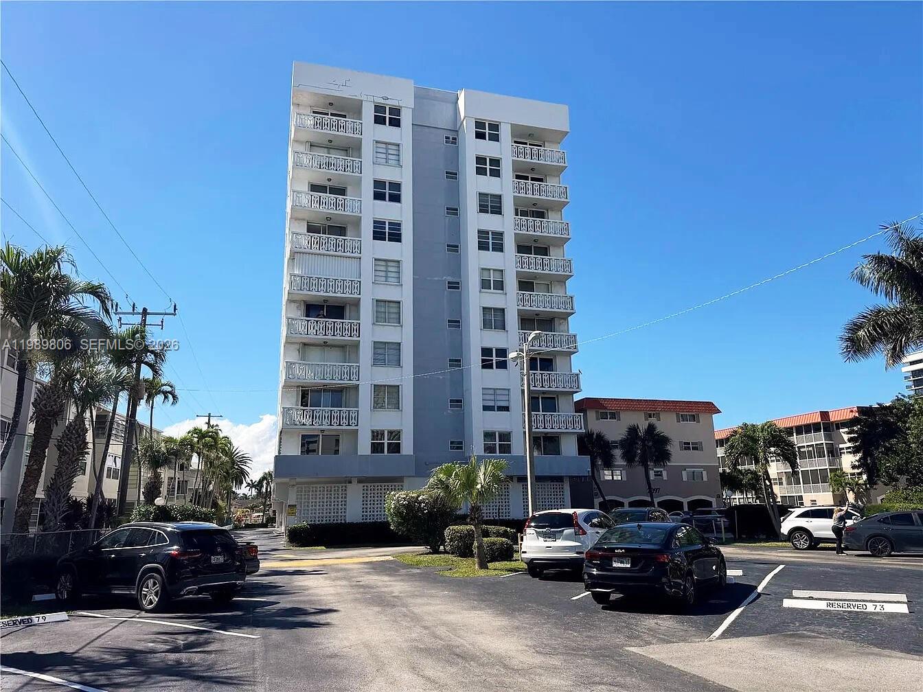 The Ashleigh House Condominium Building at 3113 S. Ocean Drive in Hallandale Beach, FL is a 10-story boutique condominium building completed in 1976.  The property consists of 90 individual units and is located on the intracoastal waterway and across from the beach.

The property features various community amenities managed by the Ashleigh House Condominium Association (AHCA):
1. Water Access: Intracoastal access with a seawall and views of both the intracoastal and partial ocean.
2. On-Site Facilities: Heated swimming pool and clubhouse with sauna, meeting rooms, kitchen for catered events, and a new fitness/exercise room.
3. Parking: Surface lot with assigned spaces and visitor parking.
4. Security: Building and Lobby secured with surveillance cameras, intercom, and key fob entry.