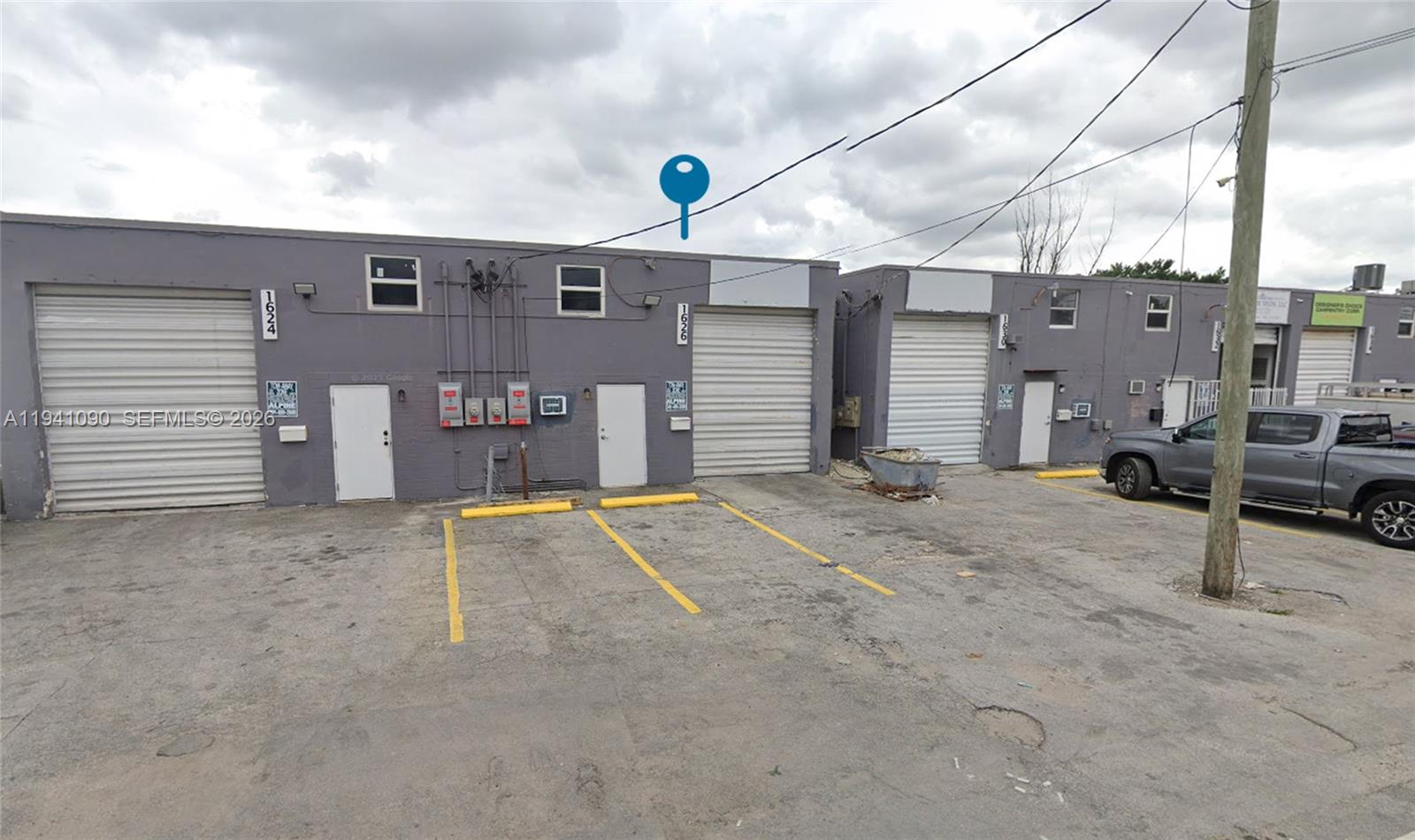Approx. 2,000 SF industrial space featuring 15' clear height, LED lighting, and a remodeled office. Functional layout ideal for storage, light industrial, and service users.
