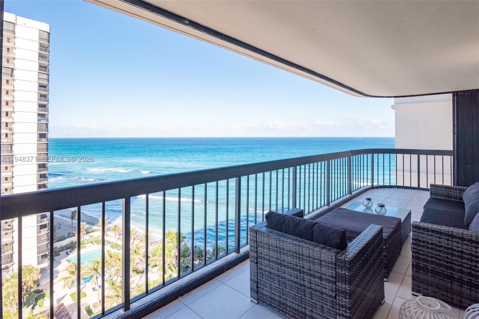 If coastal living is your dream, this residence brings it beautifully to life. Wake up each day to unobstructed views of the bay and Intracoastal, where shimmering water and open skies set the tone for a relaxed, beach-inspired lifestyle. Meticulously decorated with care and elegance, this condo offers abundant storage, including a spacious walk-in closet in the primary suite along with a second closet for added convenience. Both bedrooms feature private en-suite bathrooms and breathtaking views. The living room and dining room also share sweeping ocean panoramas and Intracoastal vistas—perfect for enjoying glowing sunrises and unforgettable sunsets. Step onto the oversized balcony and let the refreshing ocean breeze and stunning scenery become part of your everyday routine.
Coastal living at its finest!