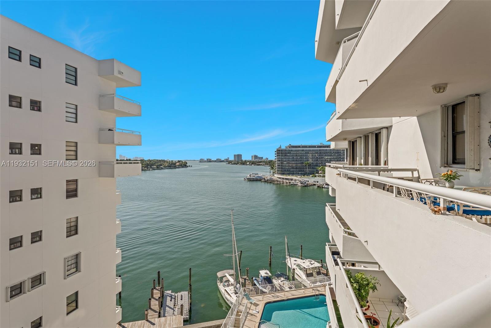 Seller motivated ... Price to sell! 

 Wake up to breathtaking water and skyline views from your private balcony, featuring stunning sunsets over the Bay, Downtown Miami, and iconic waterfront estates. This spacious 1-bedroom, 1.5-bath residence offers a functional layout with a walk-in closet, tile flooring throughout, and a large balcony ideal for relaxing or entertaining.

Located in a prime Mid-Beach location, just steps from the ocean, supermarkets, restaurants, shops, and houses of worship, with quick access to South Beach and Downtown Miami. Beach access just 2 blocks away!

The building has completed its 40-year recertification, and reserves are in place and meet lender requirements, offering added confidence for financing.

Well-maintained waterfront building with secured entry, security cameras, gated parking with one assigned space, and a bayfront pool deck. Boat slips available for rent (subject to availability).
An exceptional opportunity to enjoy the best of Miami Beach living. Schedule your showing today.