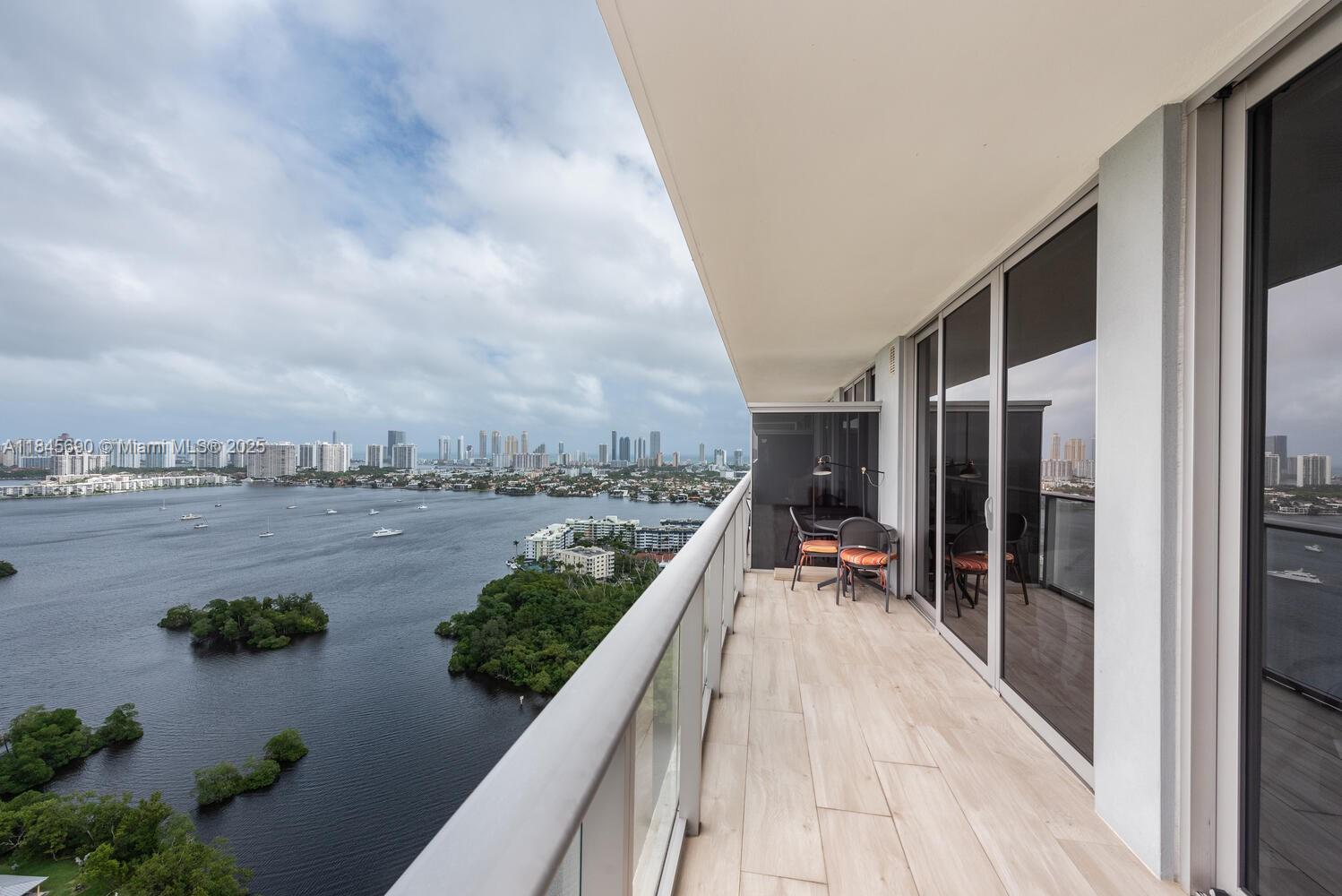 2 BED / 2 BATH + DEN (Converted into sleeping room) with balcony overlooking Maule Lake and the bay. Beautiful skyline views of Aventura and Sunny Isles. Enjoy a tons of amenities: Concierge, 24 hr Valet, spa with steam room, jacuzzi, cold plunge and sauna, tennis, basketball, soccer field, gym, kids playroom, nature walk and more… Poolside restaurant, kayaks, and BBQs. (Can be sold Furnished or Unfurnished