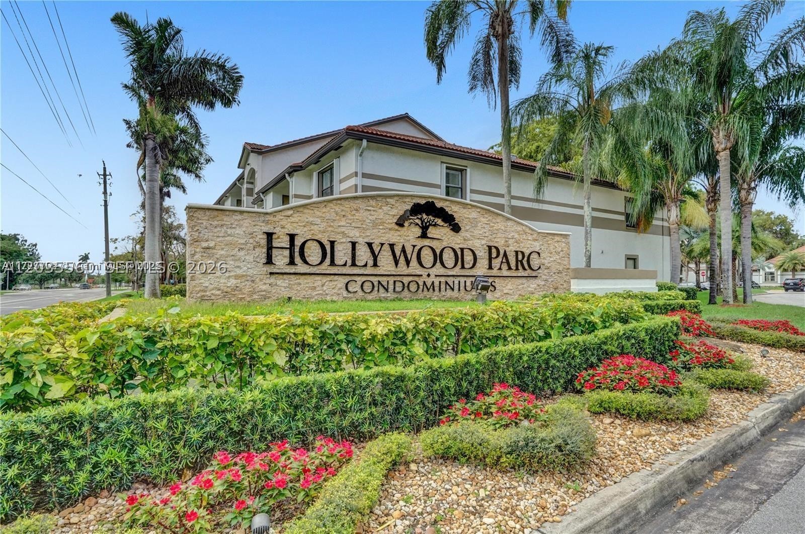 Beautifully updated first-floor rental unit located in the desirable Hollywood Parc Condominiums. This move-in-ready home was fully renovated in 2019, featuring a modern kitchen with updated cabinetry and finishes, along with an upgraded bathroom. Additional features include custom closet organization systems, a newer A/C unit, and a water heater all replaced in 2019. Enjoy the ease of ground-floor living in a well-maintained community conveniently located near shopping, dining, and major highways.