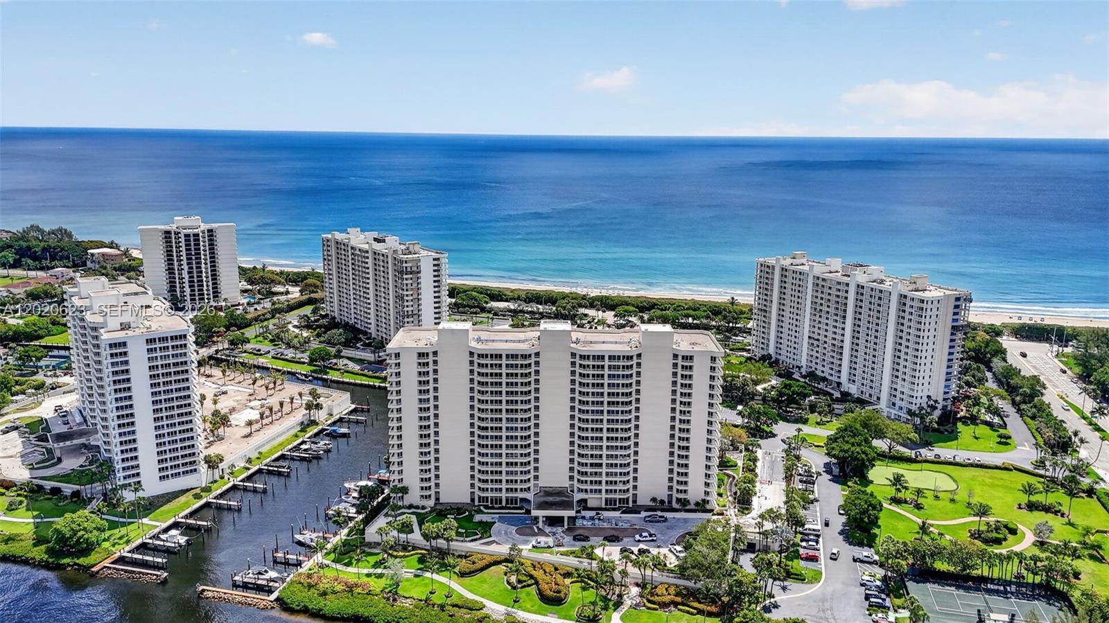 Welcome to 4101 N. Ocean Blvd., residence 1605. The Sea Ranch Club of Boca is an exclusive coastal community spanning 38 beautifully landscaped acres, offering a true haven for boating enthusiasts with its protected marina. This condo offers 2 spacious bedrooms, 2 bathrooms, panoramic ocean views from each bedroom and the living room. Enjoy world-class amenities, private marina, 840 feet of immaculate private beachfront, four tennis courts, four pickleball courts, fitness center and five swimming pools—each equipped with gas BBQ grills and dedicated attendants. Additional conveniences include EV charging stations, car wash facilities, and a professional 24-hour concierge, along with a wide array of thoughtfully curated amenities.
 Building D is a smoke-free building, and this particular condo includes a premier assigned parking space close to the elevator. You also have easy access to Boca Raton's upscale dining & shopping. D Schedule your private tour today!