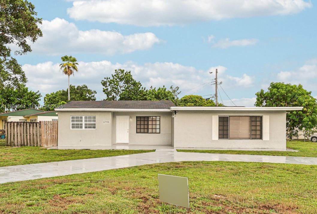 Welcome to this 3-bedroom, 2-bath, 1,540 sq ft home in Miramar, offering a covered front porch entry and a bright, inviting layout. Updated vinyl flooring flows through the living room and bedrooms, while large windows fill each space with natural light. The kitchen features modern appliances, including a stove with a self-cleaning oven. Every bedroom includes a ceiling fan for year-round comfort! Enjoy the expansive front yard, perfect for outdoor activities and entertaining. Ideally located near shopping centers, local parks, and dining, with easy access to major roads for commuting. Just a short drive to Hollywood Beach, Hard Rock Stadium, and area attractions, this home blends convenience, comfort, and style in a sought-after South Florida location.