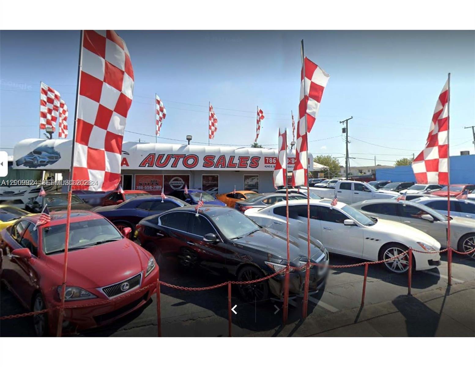 An exceptional opportunity to acquire a high-performing, turnkey two-location auto dealership portfolio in prime Miami-Dade County. Offered as a combined sale , this established operation has been successfully operating for four years and averages approximately 70 vehicle sales per month, generating approximately $15,545,000 in annual gross revenue and a strong net profit of $5,400,000.
The Hialeah location includes the underlying land and real estate, adding significant long-term asset value. The second location, situated on 27th Avenue, operates under a secure five-year lease. Both locations benefit from exceptional visibility and exposure along high-traffic corridors with over 40,000 vehicles per day. Sale combine listings (A12009980-A12009924)