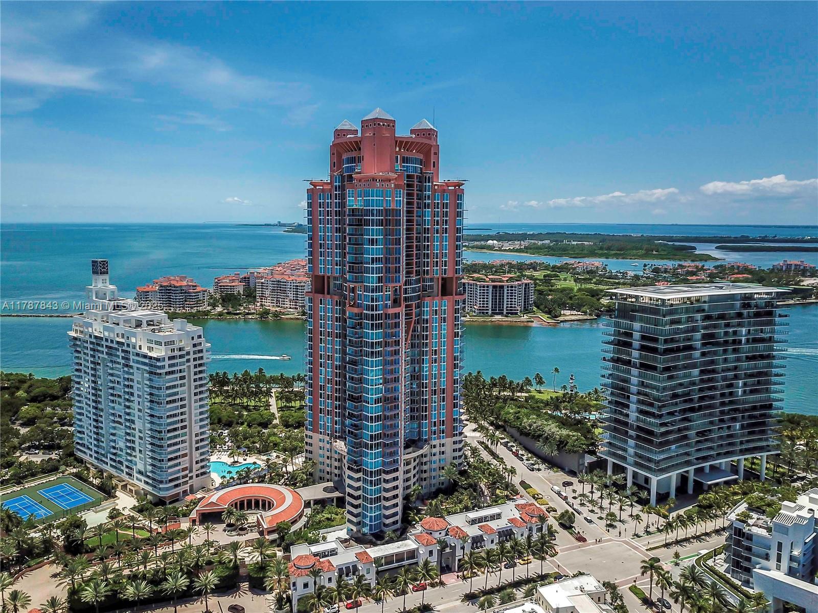 Stunning 2BR + den 2.5BA residence at the iconic Portofino Tower. Fully furnished and move-in ready, featuring a brand-new kitchen with top-of-the-line appliances, spacious layout, and floor-to-ceiling windows. Enjoy breathtaking panoramic views of the ocean and city from the large wraparound terrace with double exposure. The den is perfect for a home office or a guest space. Building offers luxury amenities: gym/spa, pool, tennis, valet, concierge. Walk to beach, South Pointe Park, and top-tier restaurants.