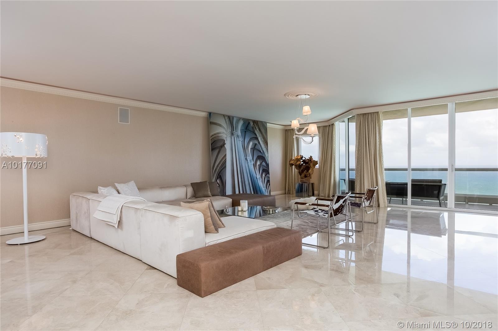 SUPER DEAL ! Beautifully Renovated 5 bedroom / 5 Bathroom  unit with  Spectacular Panoramic Direct Ocean Views and Spectacular Sunsets from this Flow Through 4415 sq Unique Unit !
 Magnificent Over-sized Great Room, Wet Bar, Over-sized Master Bedroom w/ sitting area. Modern Decorated & Fully Furnished by an Italian Brand Ferrara . This unique  Model : Palazzo Di Uffizi / Combined from 2 units :
 5 Bedrooms /5bath /His & Her Bathrooms: Steam Room, Gourmet Chefs eat-in kitchen: 6 gas burners, water gadget, grill. 3 A/C units, lots of closets & storage space. 5-star Amenities. One of a kind Turn key unit !