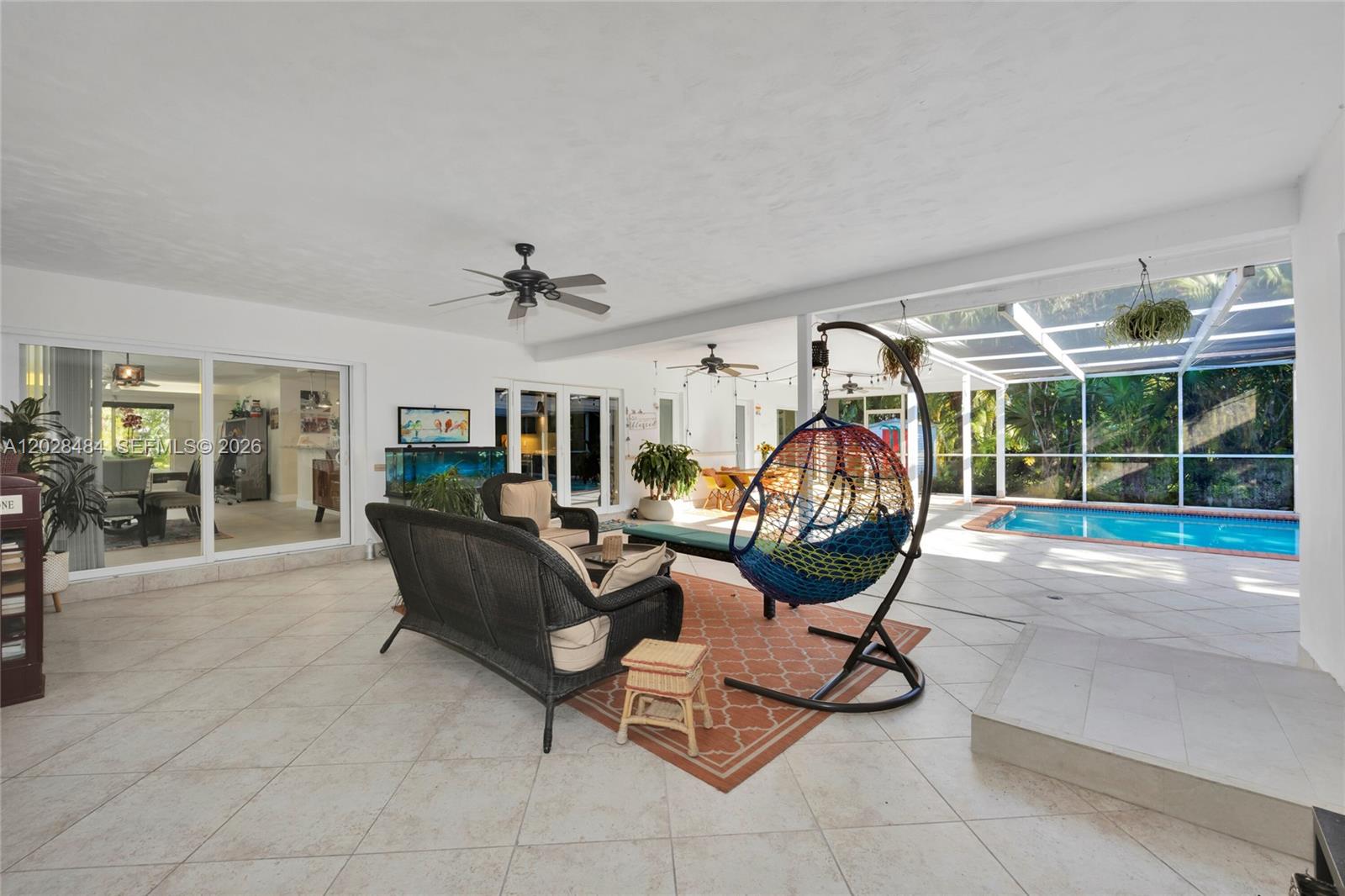 A perfect Pinecrest single family home featuring 4 bedrooms + a study and 3 baths. A beautiful courtyard pool is the focal point with delightful outdoor entertainment and sitting areas surrounded by lush landscaping creating a private tropical oasis. Beautifully updated kitchen and baths. A newly built separate bedroom & bath is ideal for in-laws, guests, office/gym/studio or as a 2nd master suite. Impact windows & doors, solar panels, a circular driveway + covered parking complete this exceptional offering. Walk or bike to top Pinecrest schools from a convenient and close-in location. Beautiful parks and conveniences nearby. A superb opportunity you won't want to miss! A pleasure to show and easy appointments through listing agent.