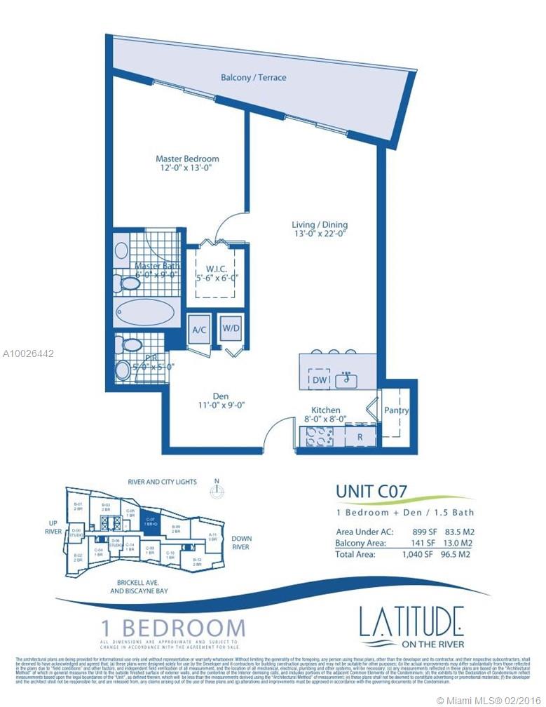 Spacious 1 bed plus den and half bath.  Unit will be tiled in the next couple of weeks.  Great river view.  Cable, internet and water included.  Comes with free valet for one car.  Additional parking available for rent.