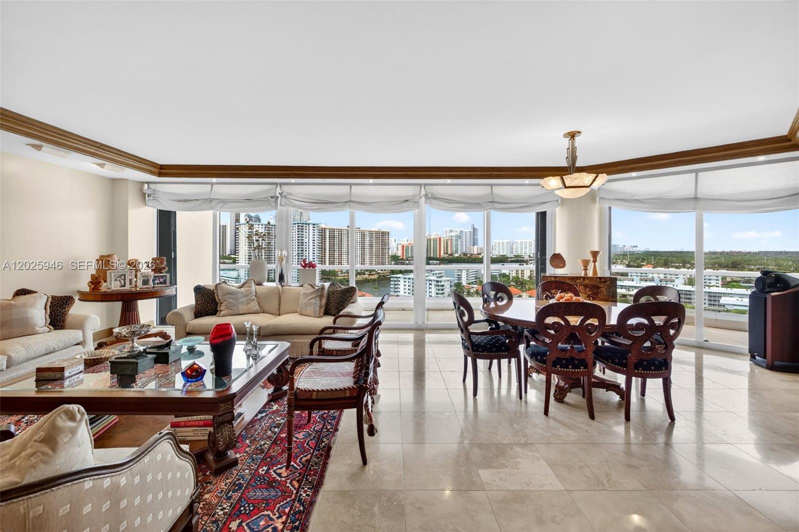 SPECTACULAR VIEWS OF THE INTRACOASTAL, OCEAN, AND CITY FROM THIS HIGH FLOOR 3,200 SF CORNER UNIT IN ELEGANT RESIDENCE DU CAP AT WILLIAMS ISLAND! PRIVATE ELEVATOR & FOYER ENTRY, CUSTOM-DESIGNED LIVING AREAS. 3 HUGE BEDROOMS WITH EN-SUITE BATHROOMS AND A POWDER ROOM. LARGE WALK-IN CLOSETS IN ALL BEDROOMS. THIS IS THE PERFECT HOME FOR ENTERTAINING. DINING ROOM IS CURRENTLY USED AS AN ADDITIONAL WALK IN CLOSET BUT CAN BE CONVERTED BACK. ENJOY THE NEWLY RENOVATED POOL AREA WITH COVERED LOUNGE AREAS, HOT TUB, SUMMER KITCHEN/ BBQ AREA. LIVE IN PRESTIGIOUS WILLIAMS ISLAND WITH FULL AMENITIES: 24 HR SECURITY & VALET, COMMUNITY POOLS, 27,000 sq ft GYM AND SPA, 14 TENNIS COURTS, 4 PICKLEBALL COURTS, 2 PADEL COURTS, HAIR SALON, MARINA, 4 RESTAURANTS, KIDS PLAYGROUND, BASKETBALL COURT, DOGGIE PARK, COMPLIMENTARY SHUTTLE SERVICE, HI TECH SECURITY, WALKING/RUNNING TRAIL, CONCIERGE, WALK TO SHOPS & RESTAURANTS AND CLOSE TO AVENTURA MALL, A+ SCHOOLS.