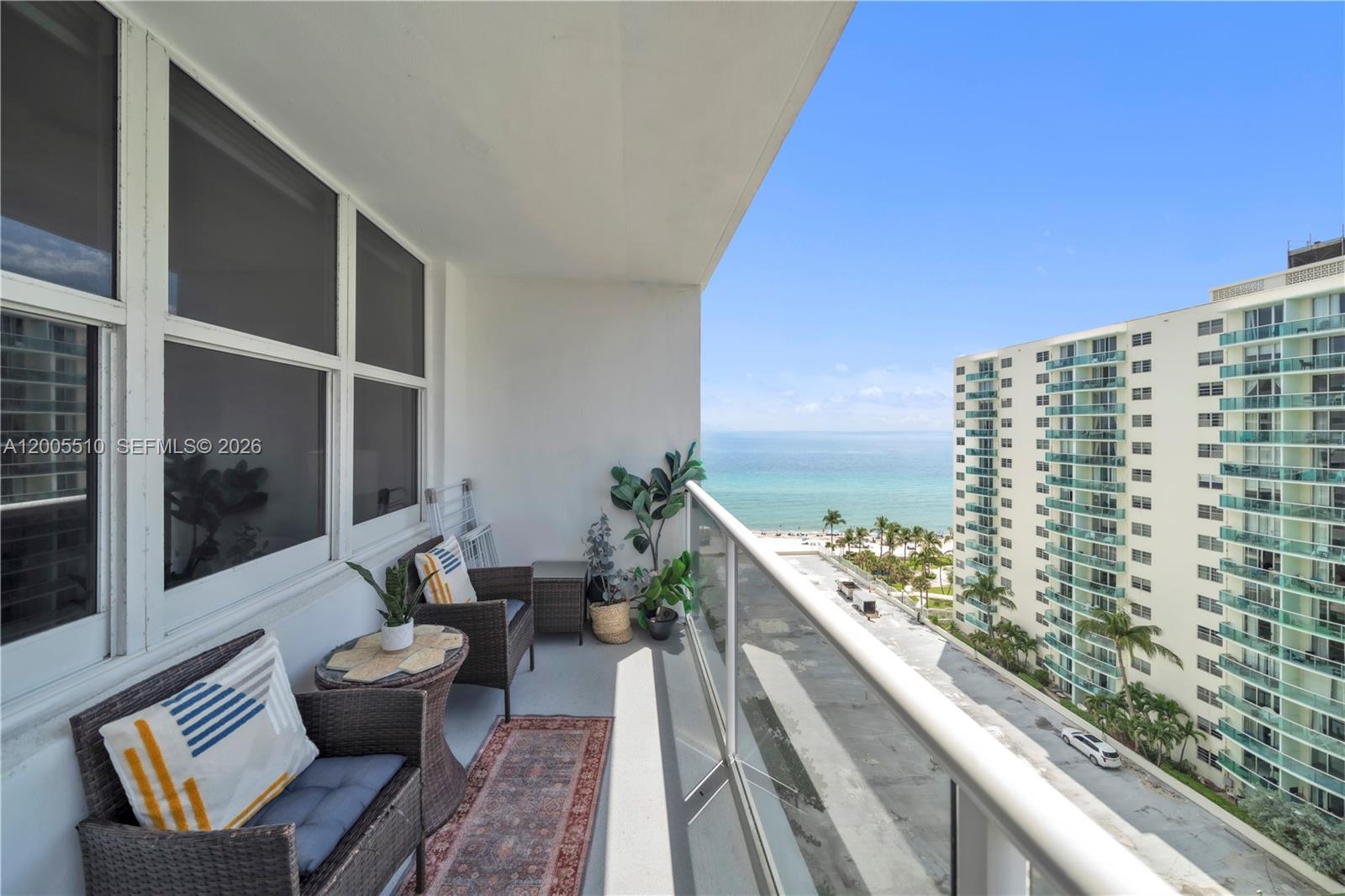 Beautiful 1-bedroom, 1.5-bathroom apartment with southern exposure and a direct ocean view. This cozy and bright unit features a private balcony perfect for enjoying the sea breeze and sunrise views. Nicely furnished throughout, with sleek porcelain flooring that adds a modern, clean touch.
The building offers a very flexible rental policy—up to 12 times per year, making it ideal for both personal use and investment, no wait to lease, 50 years inspection is completed.
Conveniently located just minutes from fine dining, entertainment, shopping, the Hollywood Broadwalk, and the Diplomat Resort.
A perfect blend of comfort, location, and oceanfront living