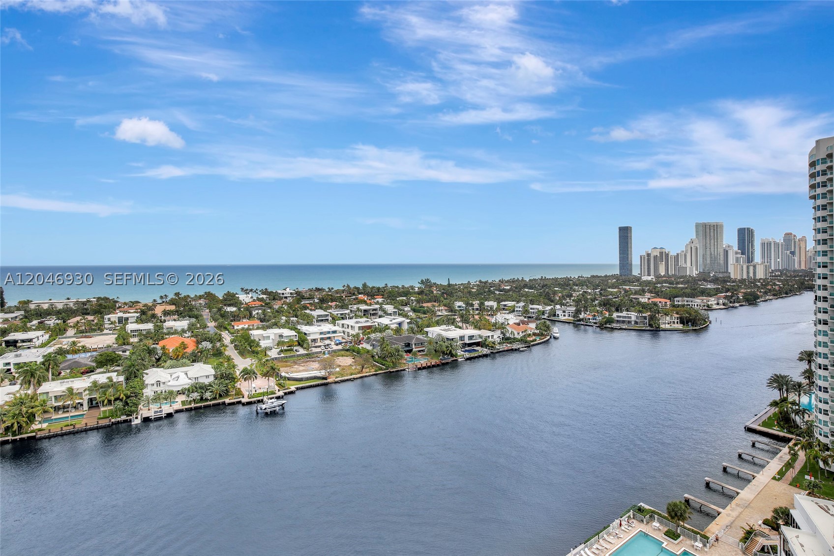 SPECTACULAR DIRECT OCEAN AND INTRACOASTAL VIEWS FROM EVERY ROOM FROM THIS SPACIOUS
AND COMPLETELY RENOVATED APARTMENT * IMPACT FLOOR TO CEILING SLIDING DOORS AND
WINDOWS PROTECT FROM STORMS AND LET PLENTY OF LIGHT INSIDE * WASHER/DRYER IN UNIT * KITCHEN WITH WHITE CABINETS AND STAINLESS STEEL APPLIANCES OPENS TO HUGE LIVING ROOM * SPLIT FLOORPLAN * 2 PRIMARY SUITES WITH WALK-IN CLOSETS AND RENOVATED BATHROOMS * LARGE PORCELAIN TILES THROUGHOUT THE APARTMENT * THE 3RD BEDROOM WAS REMOVED TO CREATE A HUGE LIVING ROOM BUT ITS WALLS CAN EASILY BE REINSTALLED TO RECREATE AN ADDITIONAL BEDROOM * GATED COMMUNITY WITH 24 HR CONCIERGE IN THE HEART OF AVENTURA, ACROSS FROM TURNBERRY GOLF AND 3 MILE JOGGING TRAIL * GYM * RESORT STYLE POOL UNDER CONSTRUCTION * STEPS TO AVENTURA MALL, SHOPPING AND DINING * MINUTES TO BEACHES * BUILDING RECERTIFICATION COMPLETED * SPECIAL ASSESSMENT OF $436/MONTH TILL 2033