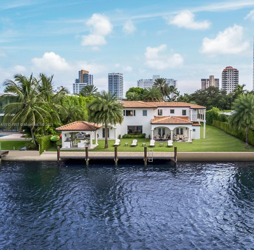 Beautifully situated in the Gated Community of Allison Island facing West, this transitional Mediterranean home offers every homeowner’s dream. If you know Allison Island, you know a West facing half acre in the center of the island is highly coveted.  With 100 feet of wide waters, your view of breathtaking sunsets will forever be protected. Featuring 4 bedrooms + office, 4 full baths, 2 guest baths, sun-filled spaces and double height ceilings including a newly built 3 car garage. Experience the privacy of a gated community with only 49 waterfront homes primely located in close proximity to Sunset Harbour, La Gorce country club, and the prestigious Bal Harbour Shops.