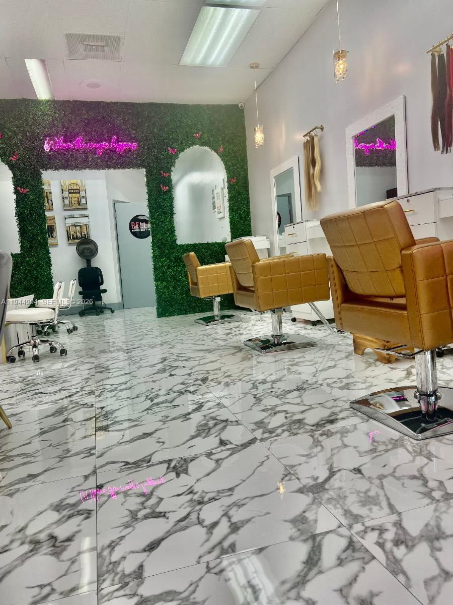 Fully remodeled beauty salon offered as an asset sale in a high-traffic, centrally located Bird Road corridor. This move-in-ready salon is ideal for beauty professionals seeking a turnkey operation with minimal setup required. The space features a modern build-out, excellent visibility, and plenty of open parking for clients and staff. Excellent opportunity to establish or expand a salon business in one of Bird Road’s most desirable commercial areas.  Monthly lease is $3,900 including tax.
