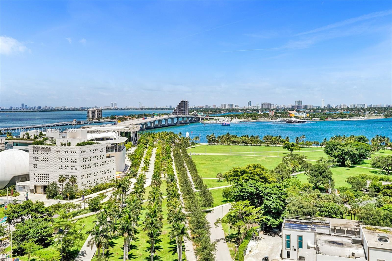 TENANT OCCUPIED UNTIL 6/30/2027
Residence 1808 at 900 Biscayne offers a spacious and well-appointed 2-bedroom plus enclosed den, 3 full bathroom layout, ideally located in the heart of Miami’s premier arts, entertainment, and cultural district. This high-floor residence showcases unobstructed bay views through floor-to-ceiling glass, complemented by an expansive private balcony that creates a seamless indoor-outdoor living experience—ideal for both relaxing and entertaining.

A semi-private elevator opens directly to a bright, thoughtfully designed interior featuring a desirable split floor plan that maximizes privacy and functionality. The enclosed den provides excellent flexibility, easily serving as a third bedroom, home office, or media room. Each bedroom is generously sized, with en-suite bathrooms finished for both comfort and convenience.

900 Biscayne is a full-service luxury building offering a comprehensive suite of amenities, including a resort-style heated pool, state-of-the-art fitness center, full-service spa, yoga and aerobics studios, private movie theater, children’s playroom, resident lounges, and beautifully landscaped gardens. Residents also benefit from 24-hour concierge and valet services.

Situated close by the city’s top dining and nightlife, this residence delivers exceptional views, space, and a true full-service lifestyle in one of Miami’s most dynamic locations.