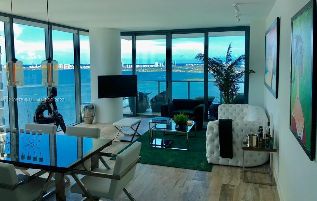 CONDO FOR RENT fully-furnished 1 BED+DEN/ 2 Bathroom located at Paraiso Bay this unit features breath taking views of Biscayne Bay and the city by night. White glove amenities and concierge service. Italian cabinetry, luxury appliances, floor to ceiling impact glass doors and windows with blackouts and/or shades, and private foyer. White Glove Amenities: Party room, wine cellar and private dining room, cigar Lounge, swimming pool, expansive pool deck, outdoor sitting and lounging areas, fully equipped gym, media room, business center, spacious kids' room, and so much more! Located just minutes away from Downtown, Design District, Midtown, airport, and the Beaches, excellent location...