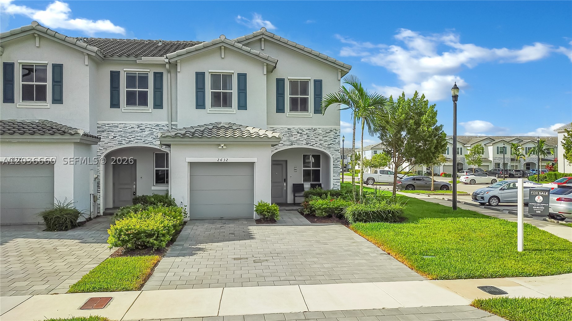 Welcome to one of the most desirable townhomes in the community! This 3-bedroom, 2.5-bath end-unit offers features rarely found in neighboring homes, including additional side windows that fill the interior with natural light and a private rear entrance unique to this floor plan.

All bedrooms and the laundry room are conveniently located upstairs. The first floor features tile flooring and an open living area, while the second floor offers comfortable carpeting throughout.

The one-car garage is large enough to accommodate a small boat, and the driveway provides parking for two additional vehicles. Guests will appreciate the abundant visitor parking located directly across the street and beside the unit.

The owner added a covered concrete patio and a gate to the privacy fence, allowing direct access to the backyard without entering the home. Perfect for entertaining, grilling, pets, or yard work. As an end unit, you'll also enjoy additional green space alongside the property, creating a yard-like feel rarely found in townhouse living.

Low HOA dues include lawn maintenance, a resort-style pool with beach entry, clubhouse, fitness center, and gated access with a phone-connected entry system.

Don't miss this opportunity to own one of the community's most desirable homes.

An offer that isn't presented is an offer that isn't considered.  Bring them all.